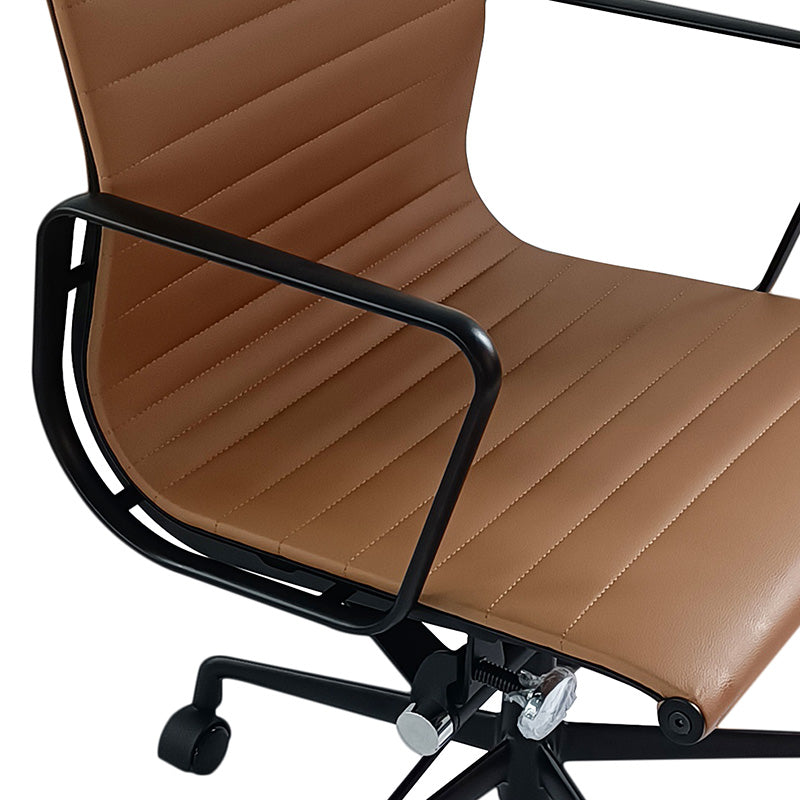 DAKIN Ergonomic Low Back Office Chair in Tan & Black - Comfortable Desk Chair for Home & Office Workspace