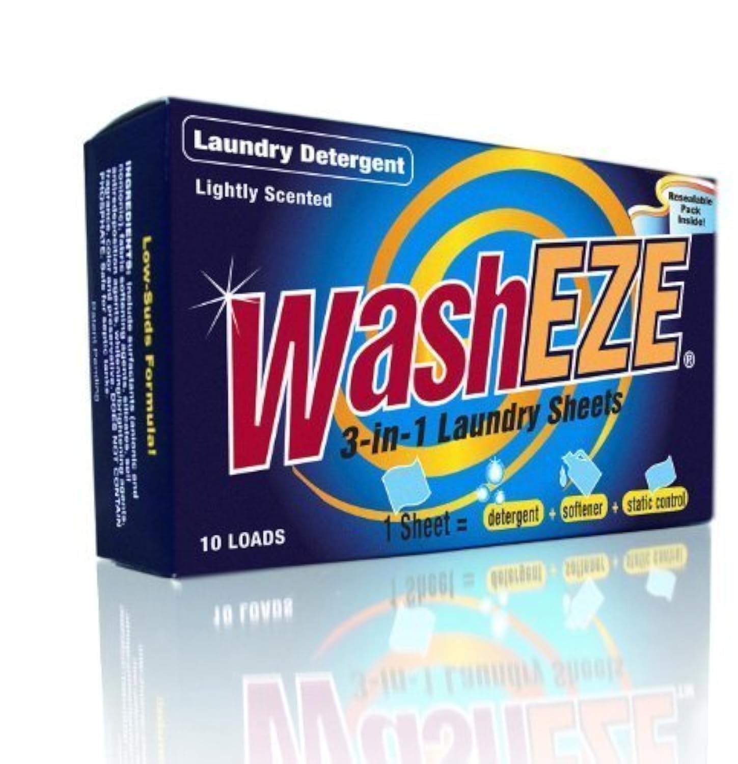 Eco-Friendly Laundry Detergent Sheets - 40 Loads | Light Scent All-in-One Solution with Fabric Softener, Stain Remover & Static Guard | Perfect for Travel, Apartments & Sensitive Skin