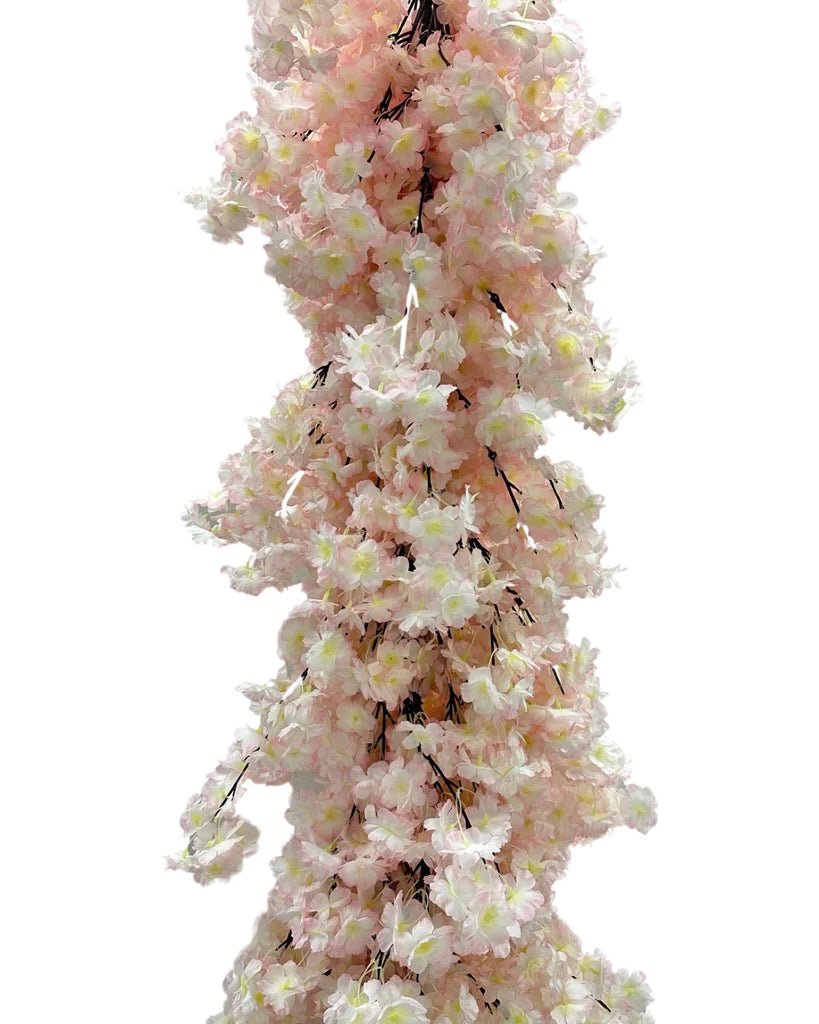 10-Foot Light Pink Cherry Blossom Garland - Realistic Artificial Flower Decor for Weddings, Parties & Home Decor - Perfect for Spring, Easter & Asian-Themed Events