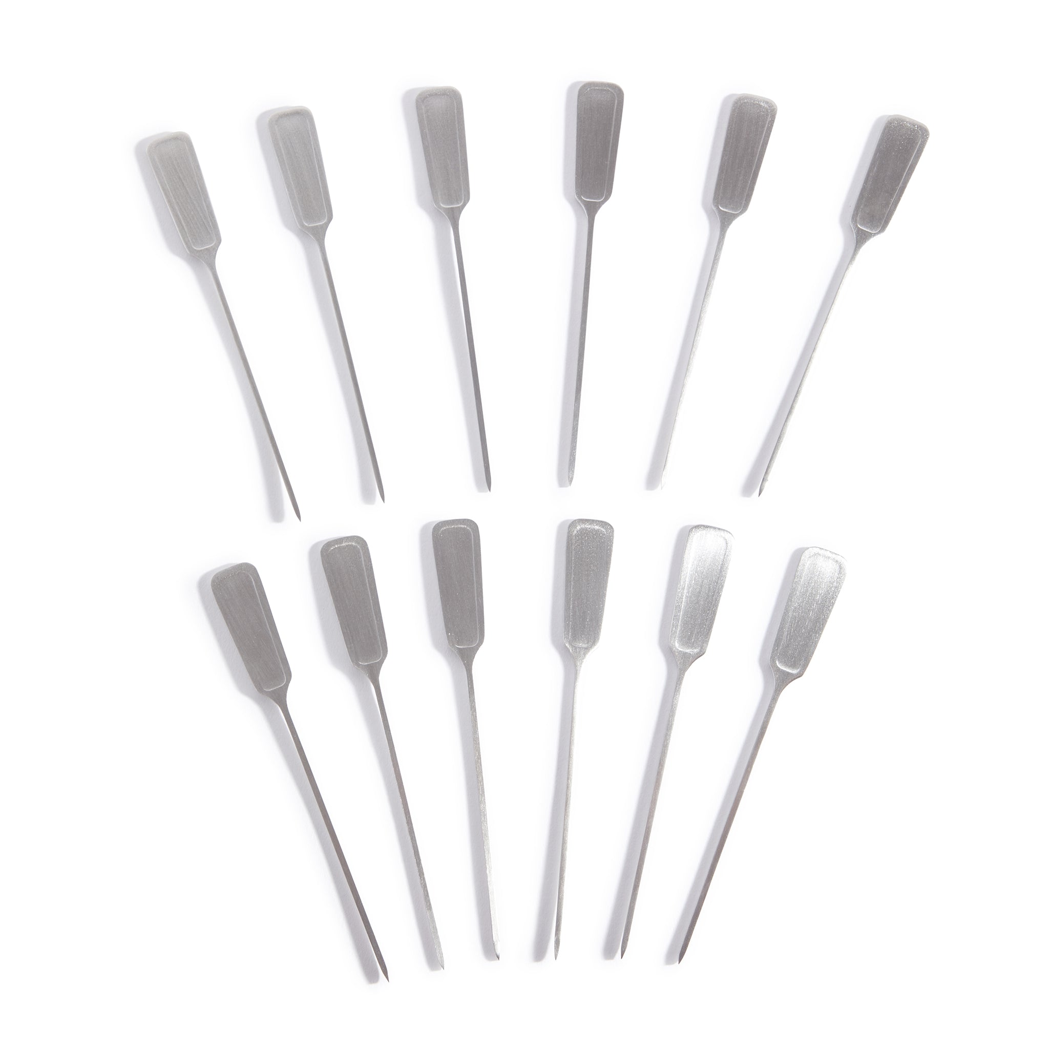 Premium Stainless Steel Cocktail Picks - Set of 12 | Elegant Drink Garnish Tools for Martini, Olive & Fruit Skewers | Perfect for Home Bars, Parties & Mixology Enthusiasts
