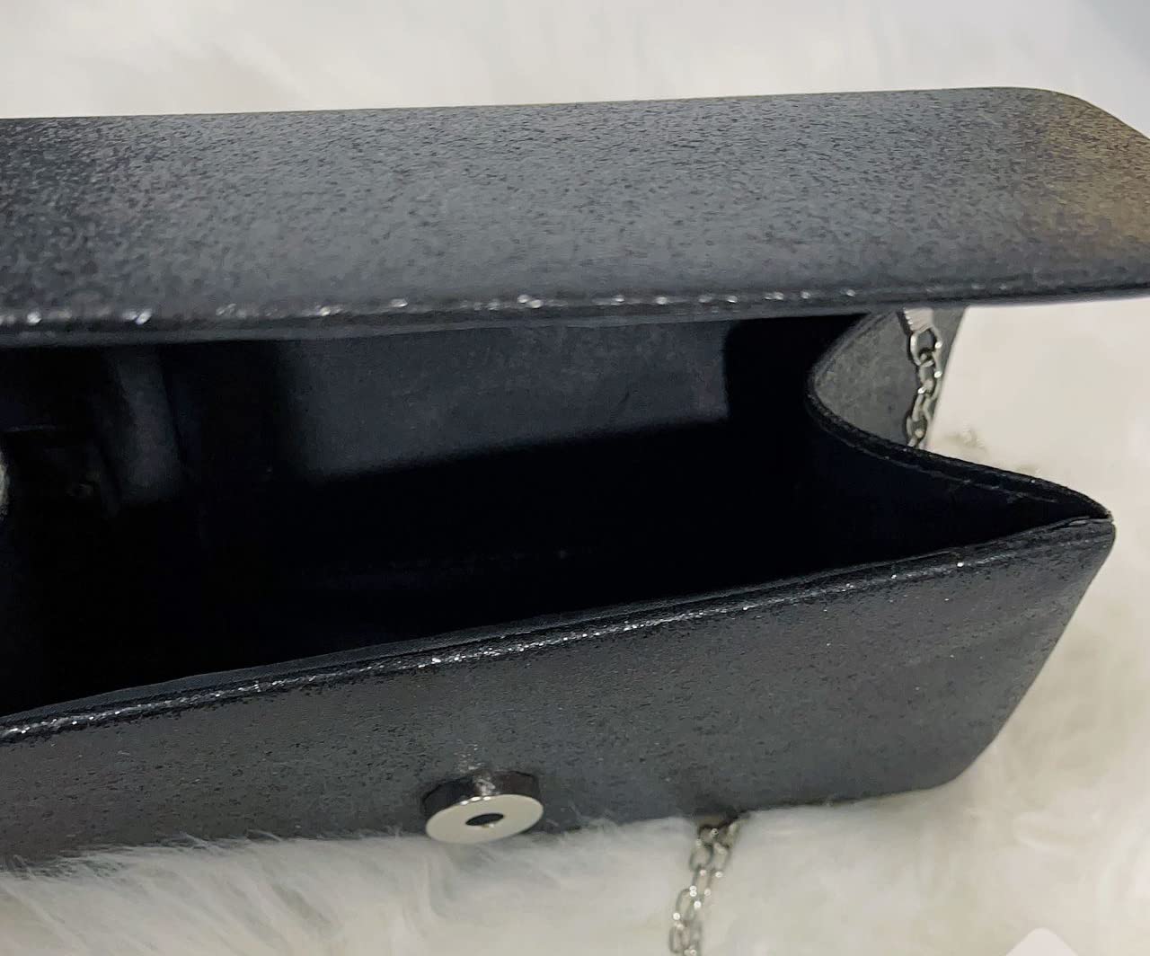 Leah Ward Women's Glitter Clutch Bag for Wedding, Evening Party, Prom - Elegant Small Handbag for Special Occasions & Formal Events