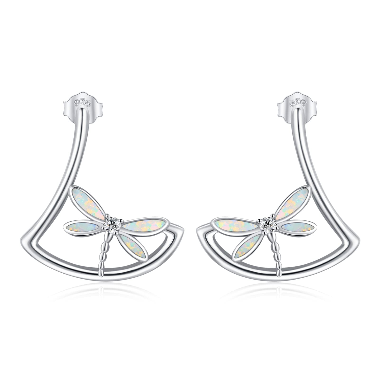 Hypoallergenic 925 Sterling Silver Evil Eye, Bee & Dragonfly Stud Earrings for Women & Girls - Cute Animal Jewelry Gifts for Sensitive Ears | Birthday, Party & Everyday Wear