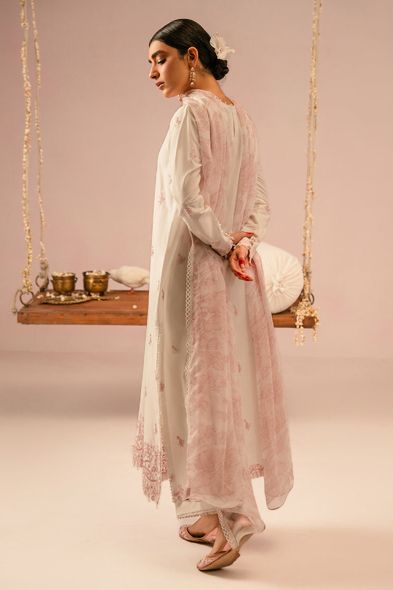 IVORY CREAM 3-Piece Embroidered Lawn Suit for Women | Pakistani Ethnic Wear | Summer Casual Outfit & Party Dress