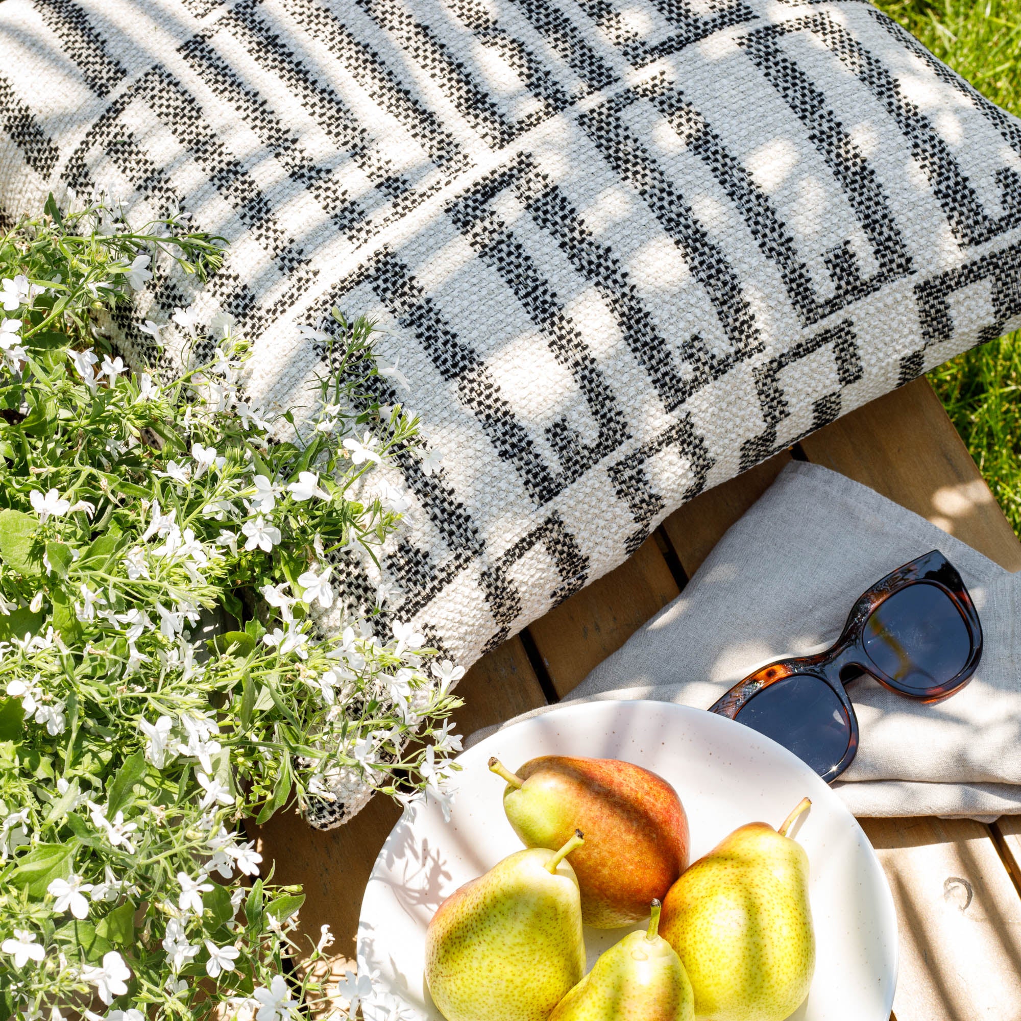 Mallia 20x20 Outdoor Pillow with Carbon Fiber Design - Waterproof & UV Resistant Decorative Throw Pillow for Patio, Poolside, and Garden Furniture - Perfect for Outdoor Lounge Chairs, Sofas, and Daybeds