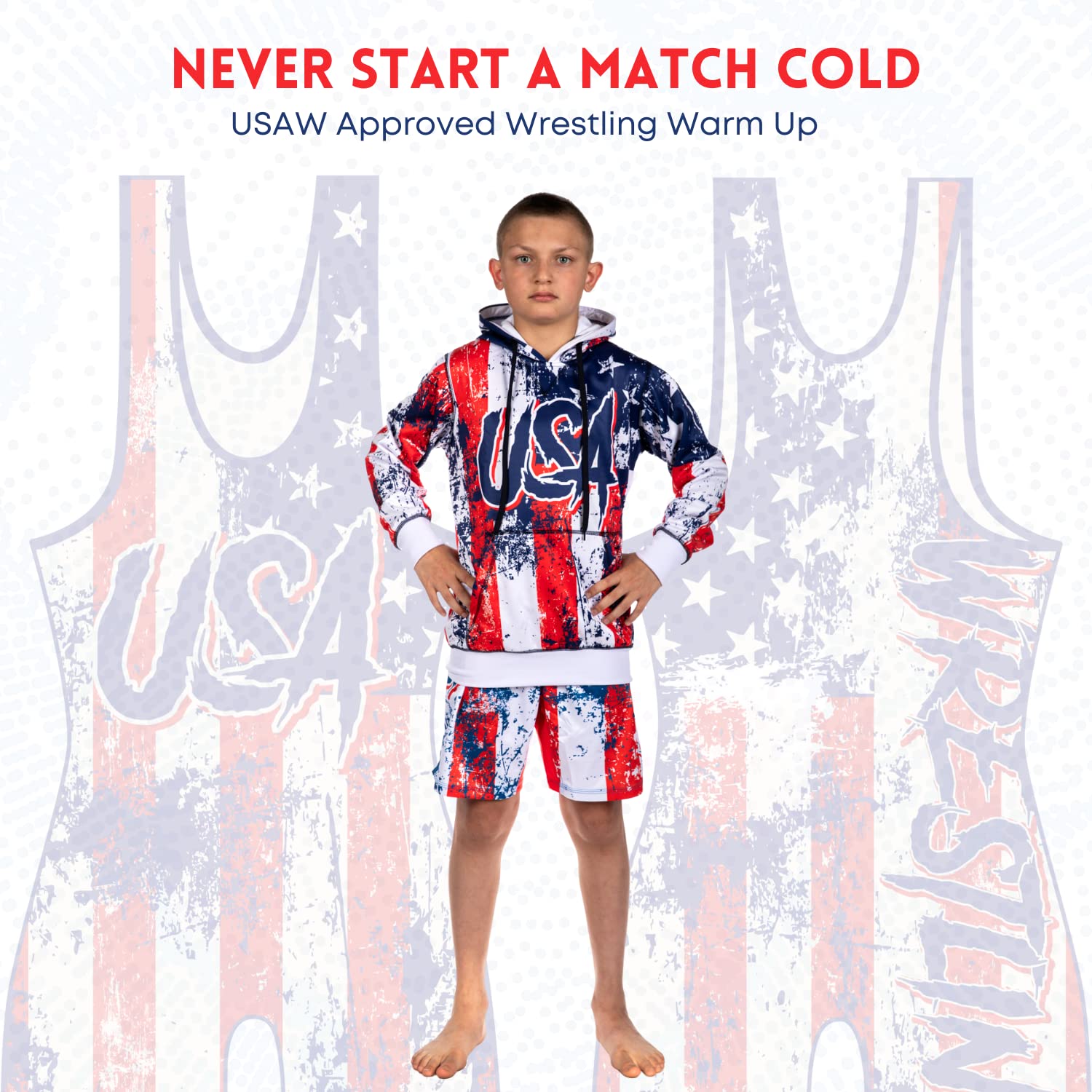 Youth Small Wrestling Kit - Singlet, Hoodie & Shorts Set for Training & Competition | Release the Beast Design | Perfect for Matches, Practice & Gifts