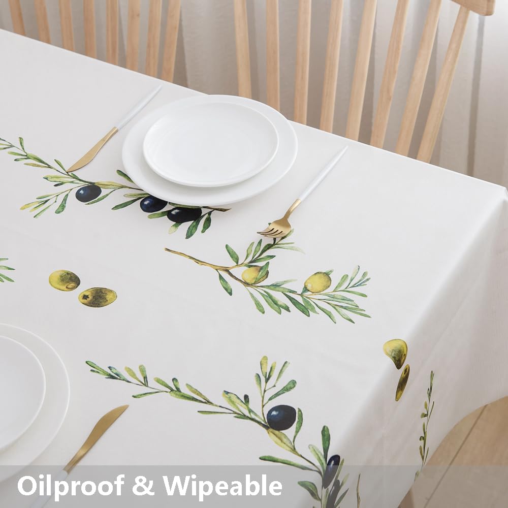 Premium Heavy Duty Vinyl Tablecloth - Waterproof, Wipeable PVC Table Cover for Kitchen & Dining - 54