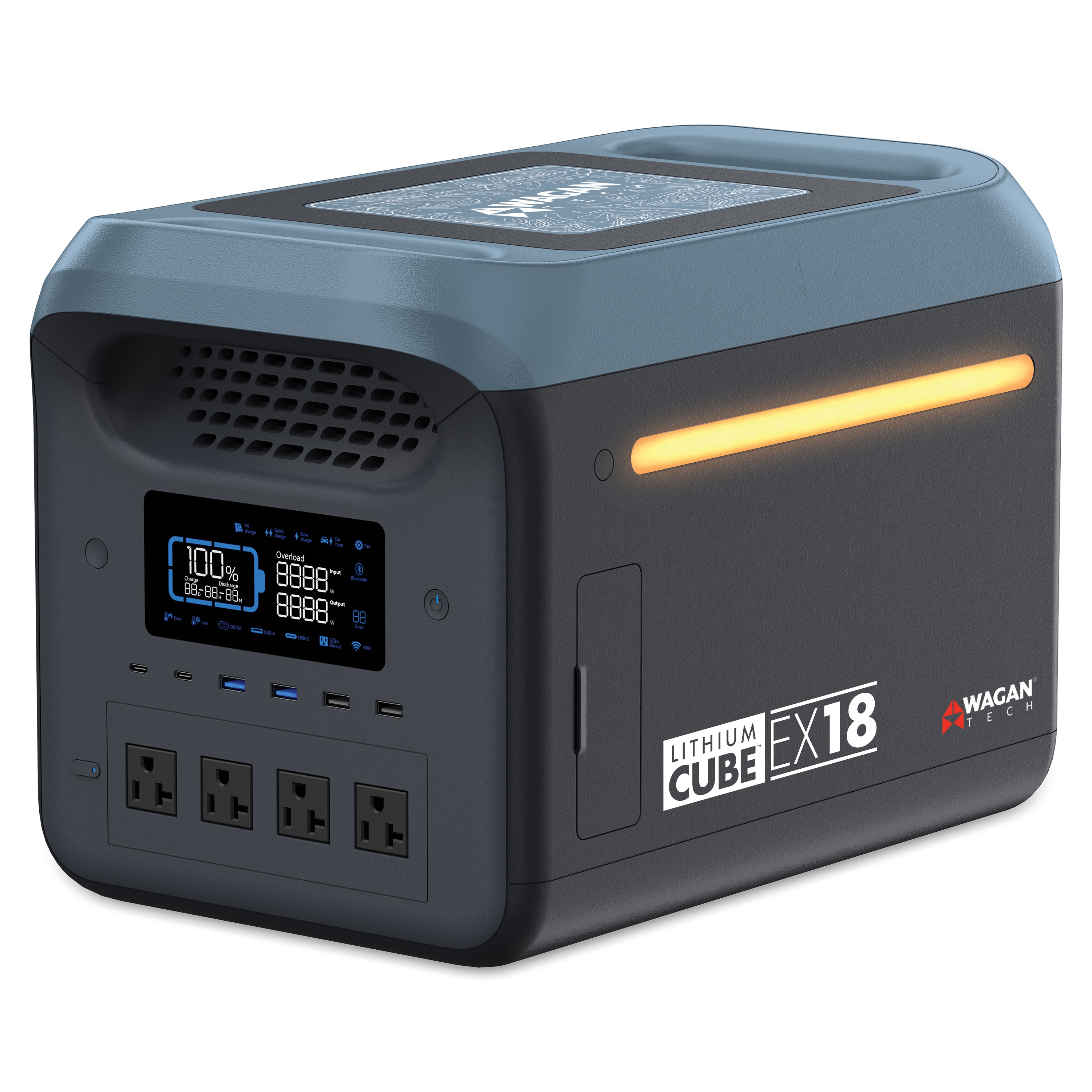 Lithium Cube™ EX18 Portable Power Station - Upgraded 1500W Solar Generator for Camping, RV & Emergency Backup Power
