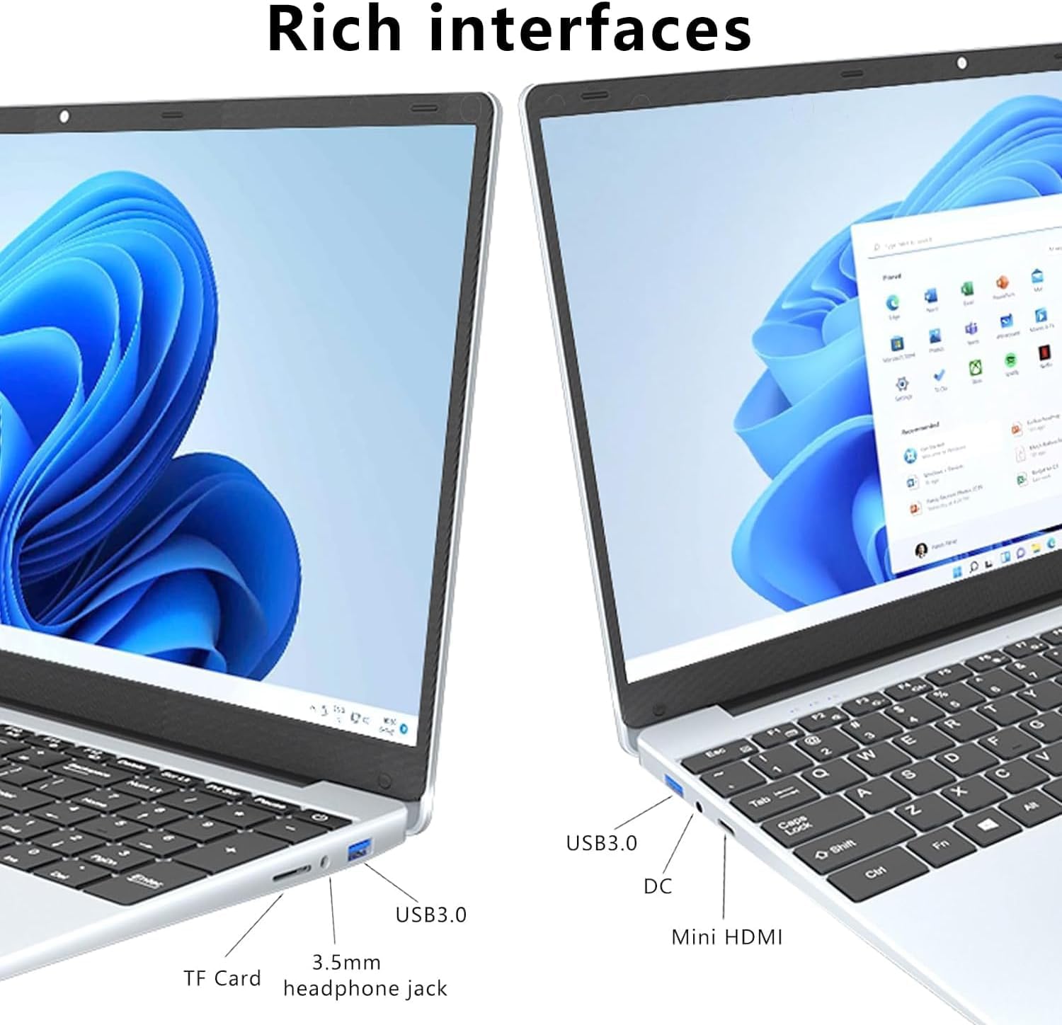 15.6 Inch Gaming Laptop - 12th Gen Intel N95 Processor (Up to 3.4GHz), 16GB RAM, 1TB SSD, FHD IPS 1920x1080 Display, Backlit Keyboard, Fingerprint Unlock, 180° Hinge - Perfect for Esports, Streaming & Work