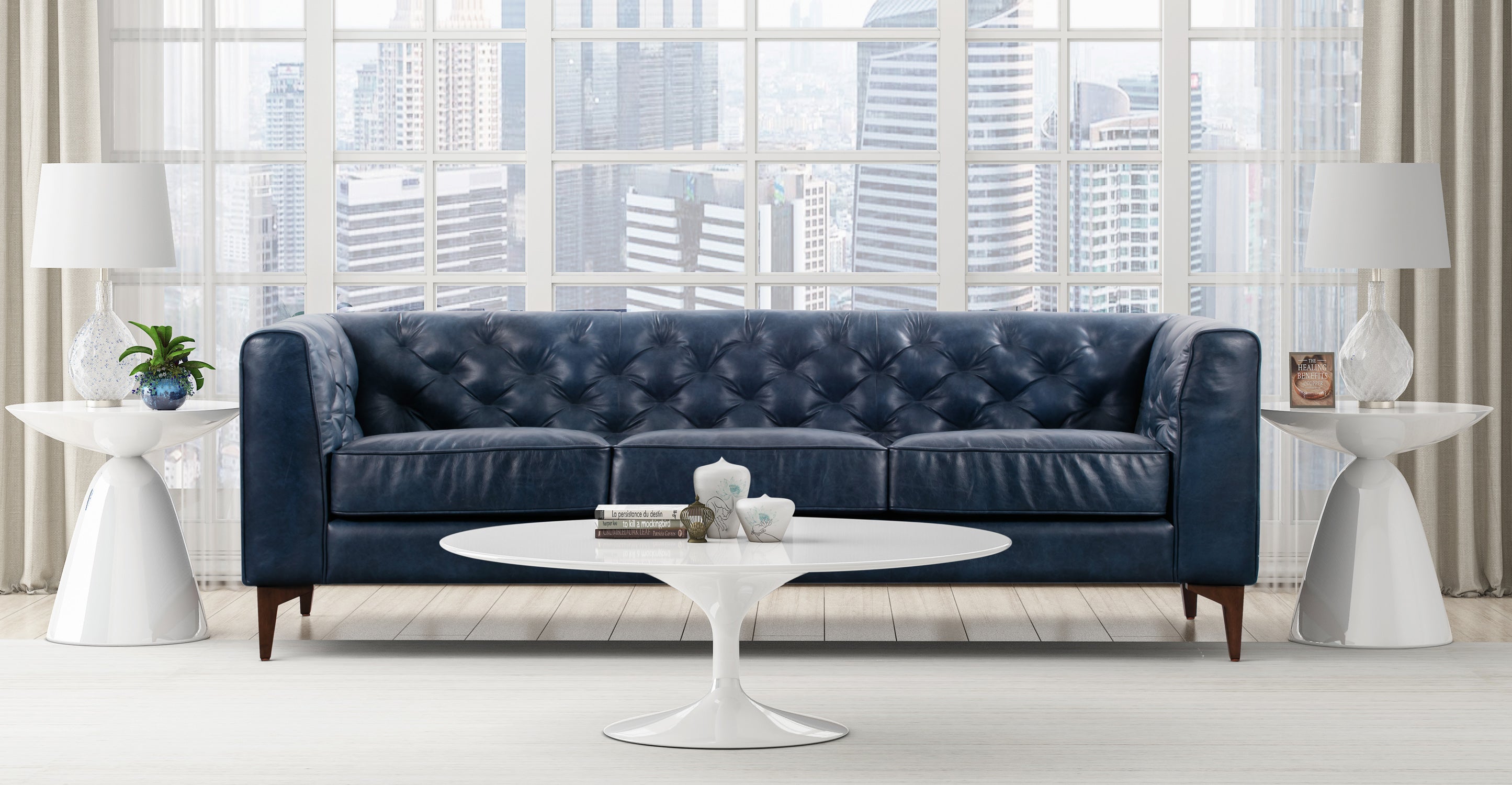 Essex Sofa - Modern Comfortable Couch for Living Room, Lounge & Office - Upholstered Fabric Sectional with Sturdy Frame - Perfect for Relaxing, Entertaining & Small Spaces