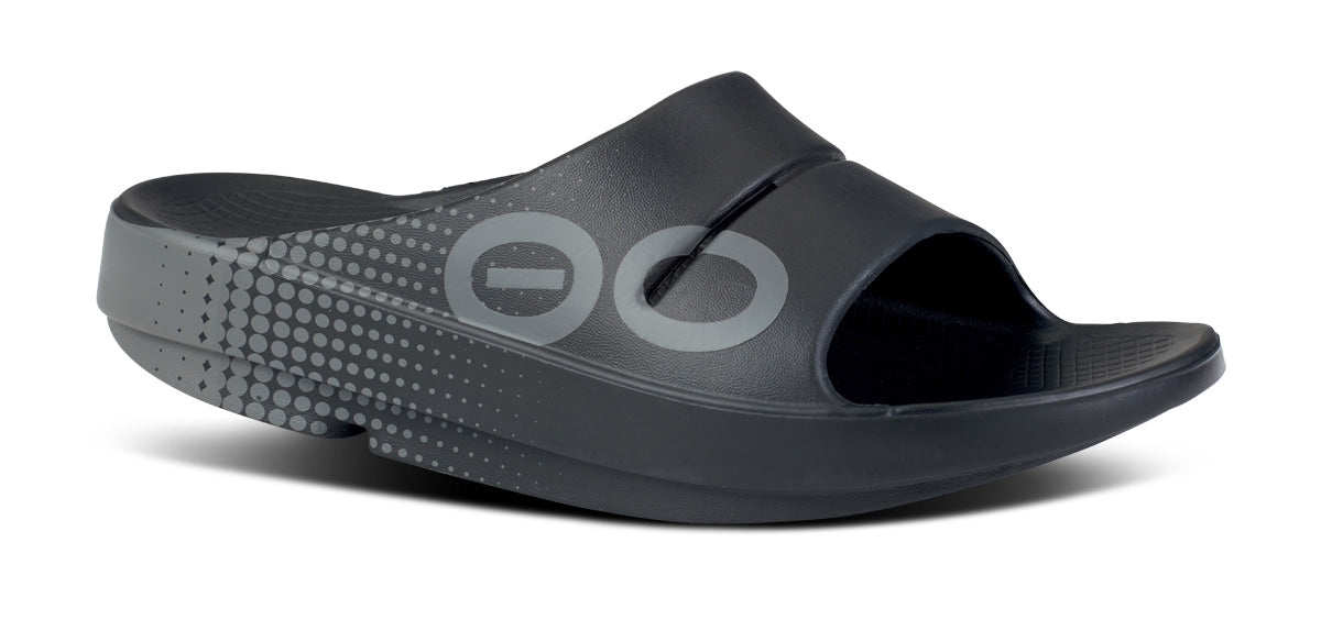Men's OOahh Sport Slide Sandals - Black Matrix | Lightweight & Comfortable Athletic Slides for Gym, Pool, Beach & Casual Wear