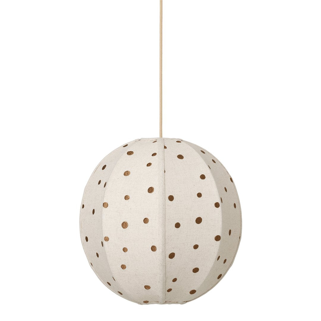 Handmade Embroidered Dots Textile Lampshade - Boho Chic Home Decor for Bedroom, Living Room & Nursery Lighting