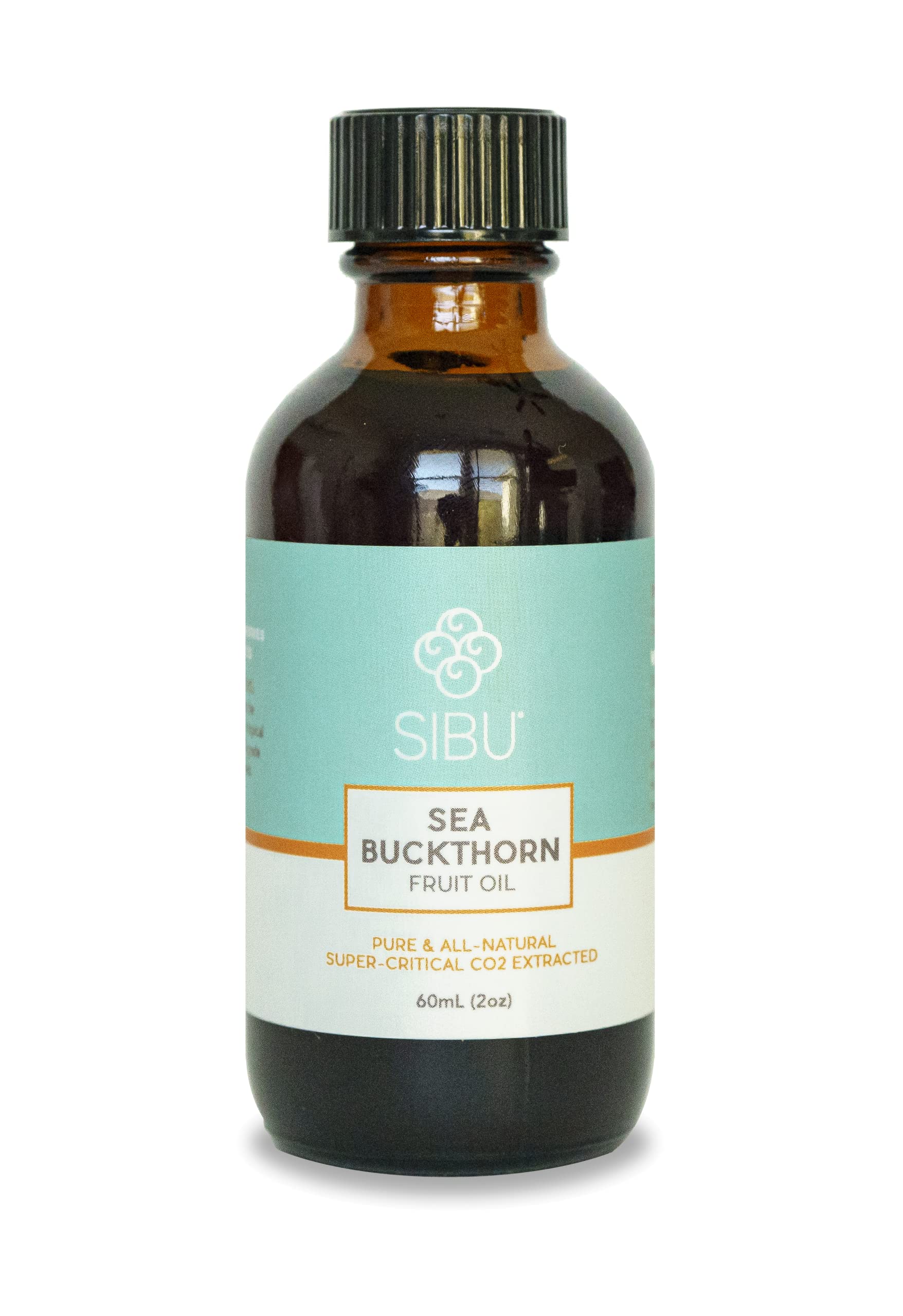 Premium Sibu Himalayan Omega-7 Sea Buckthorn Fruit Oil - 2 oz Bottle for Skin, Hair & Heart Health - Supports Hydration, Anti-Aging & Wellness - Ideal for Daily Supplements, Smoothies & Natural Beauty Routines