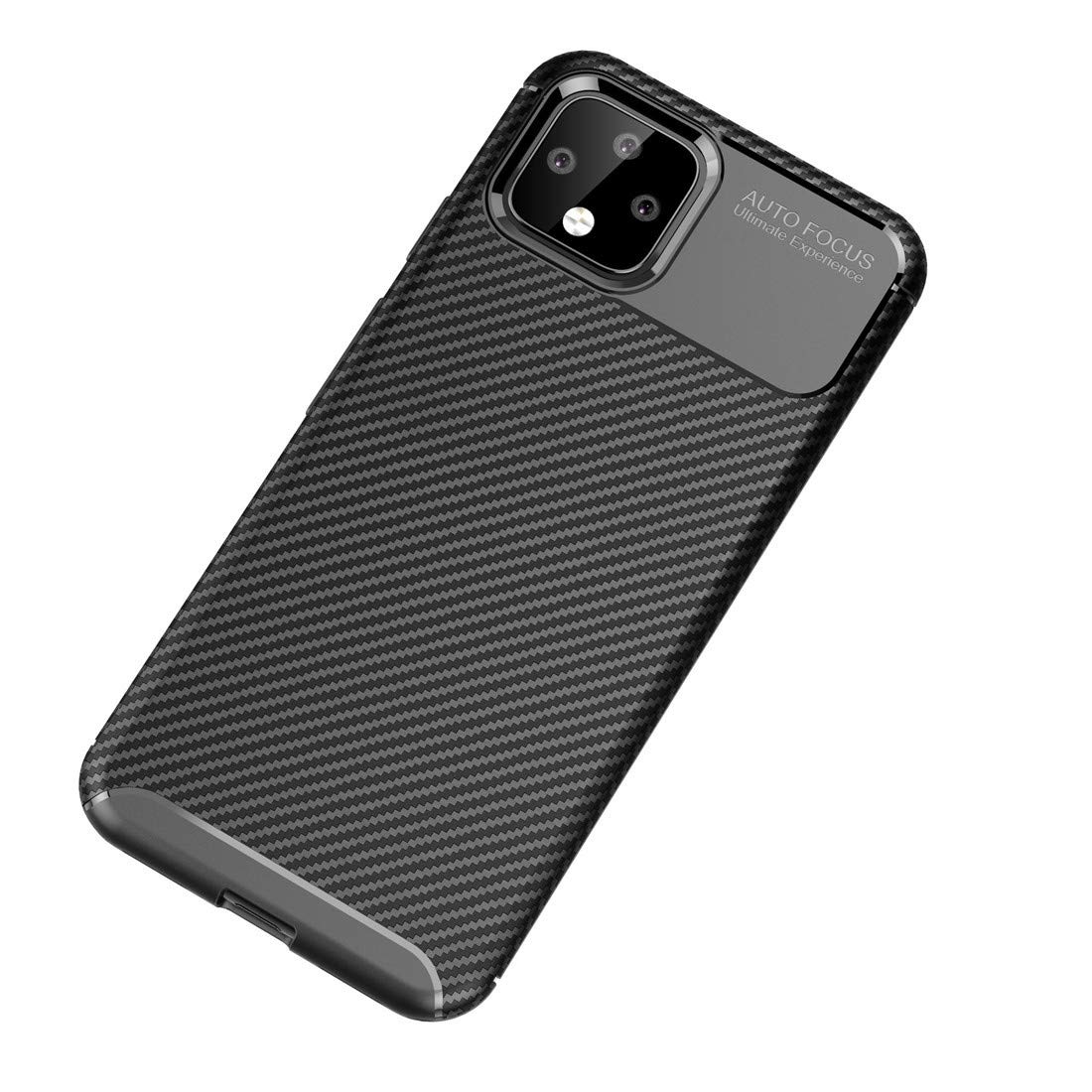 Shockproof TPU Case for Google Pixel 4XL - Carbon Fiber Beetle Series (Blue) for Daily Protection