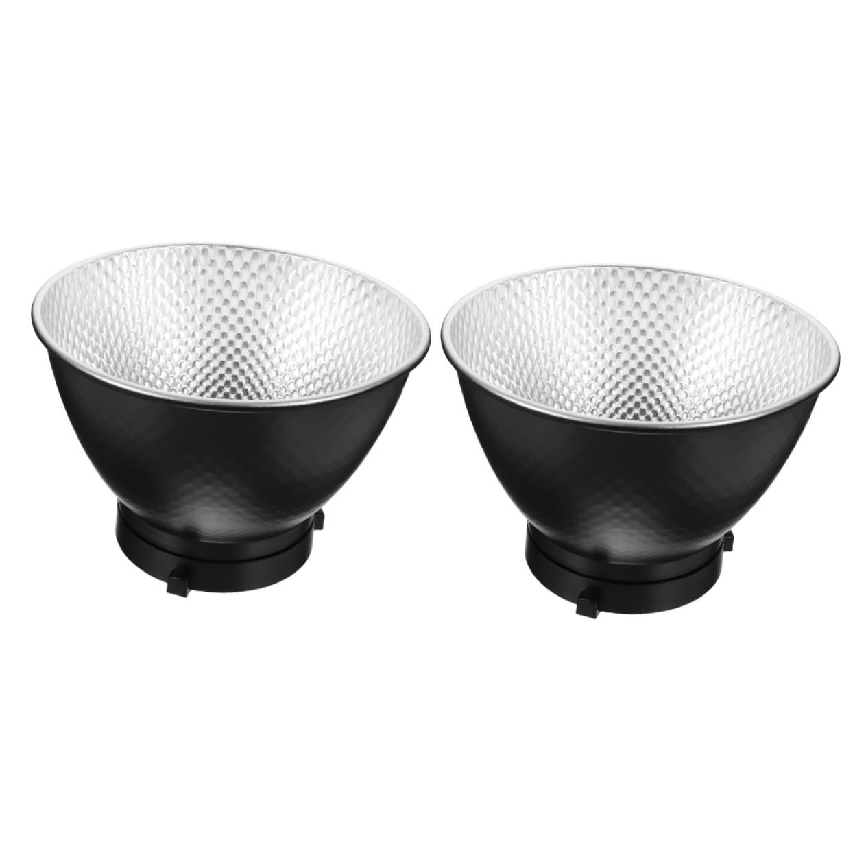 OSALADI 2-Pack Aluminum Photography Lamp Shades - Stainless Steel Light Diffuser Reflector for Studio Lighting, Product Photography & Portrait Shooting