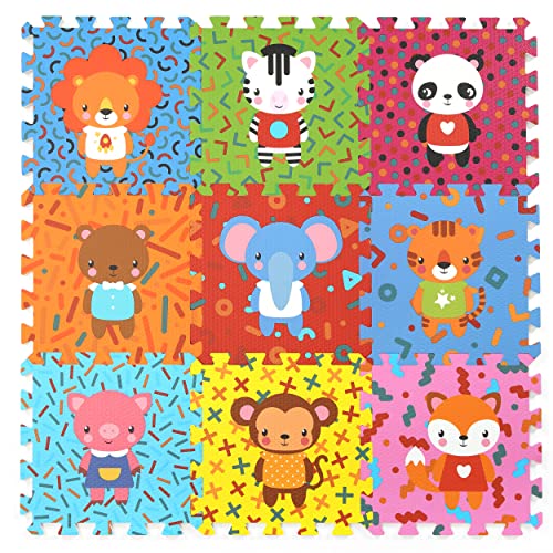 9 Pieces-animal Puzzle Mat