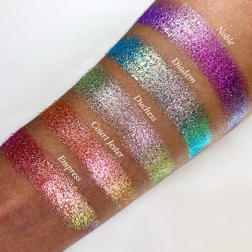 Court Jester Glitter Vibrant Multichrome Eyeshadow - Long-Lasting Pigmented Makeup for Party, Cosplay & Festival Looks