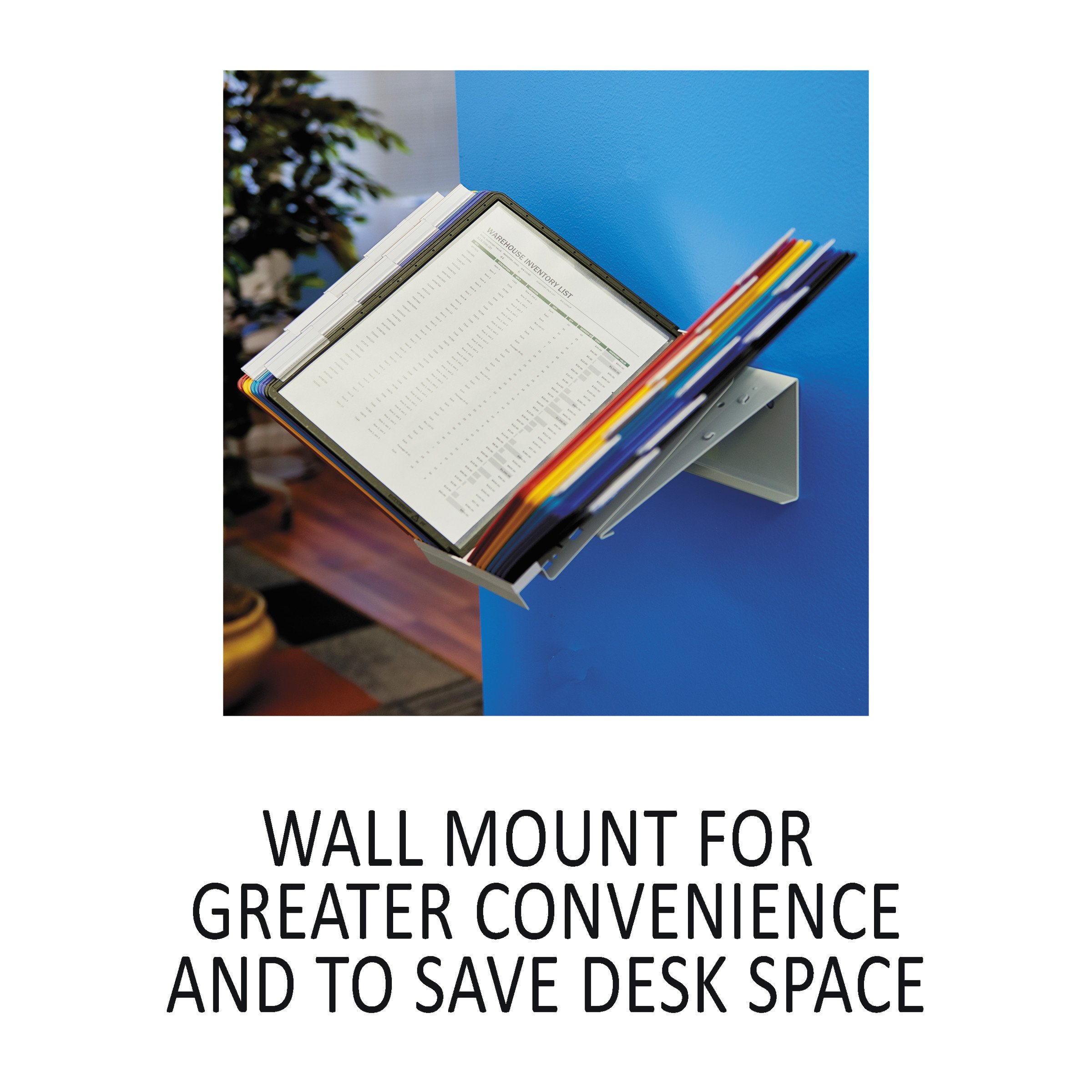 Durable Vario Reference Desktop System - 20 Panels with Assorted Borders | Perfect for Office Organization & Home Study Setup