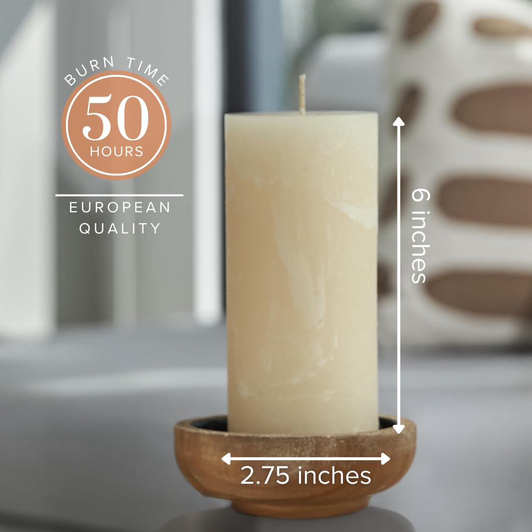 Simply Soson 3x6 Inch Ivory Scented Candles Set of 3 - Eucalyptus Sage, Citrus, Rustic Lavender - Home Aromatherapy Decor for Relaxation, Meditation & Gift Giving