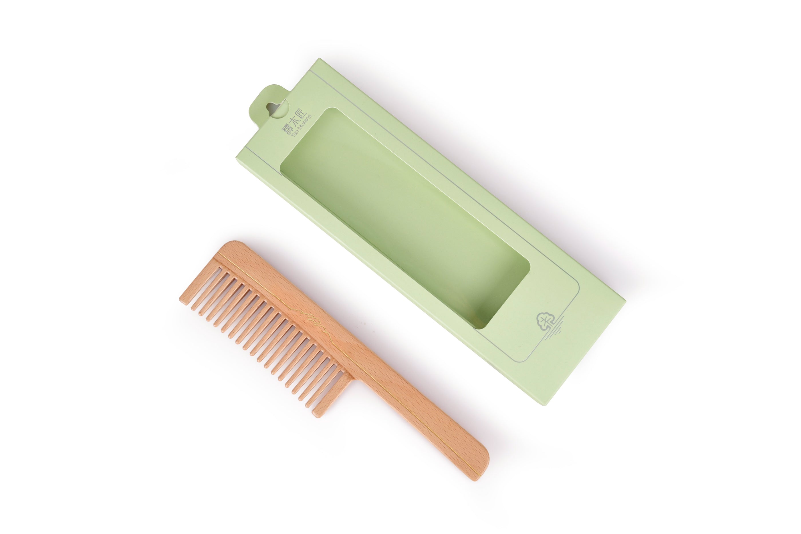 FSC Certified Wide Tooth Hair Comb for Detangling & Styling - Gentle on Wet & Curly Hair - Eco-Friendly Wooden Comb for Daily Hair Care