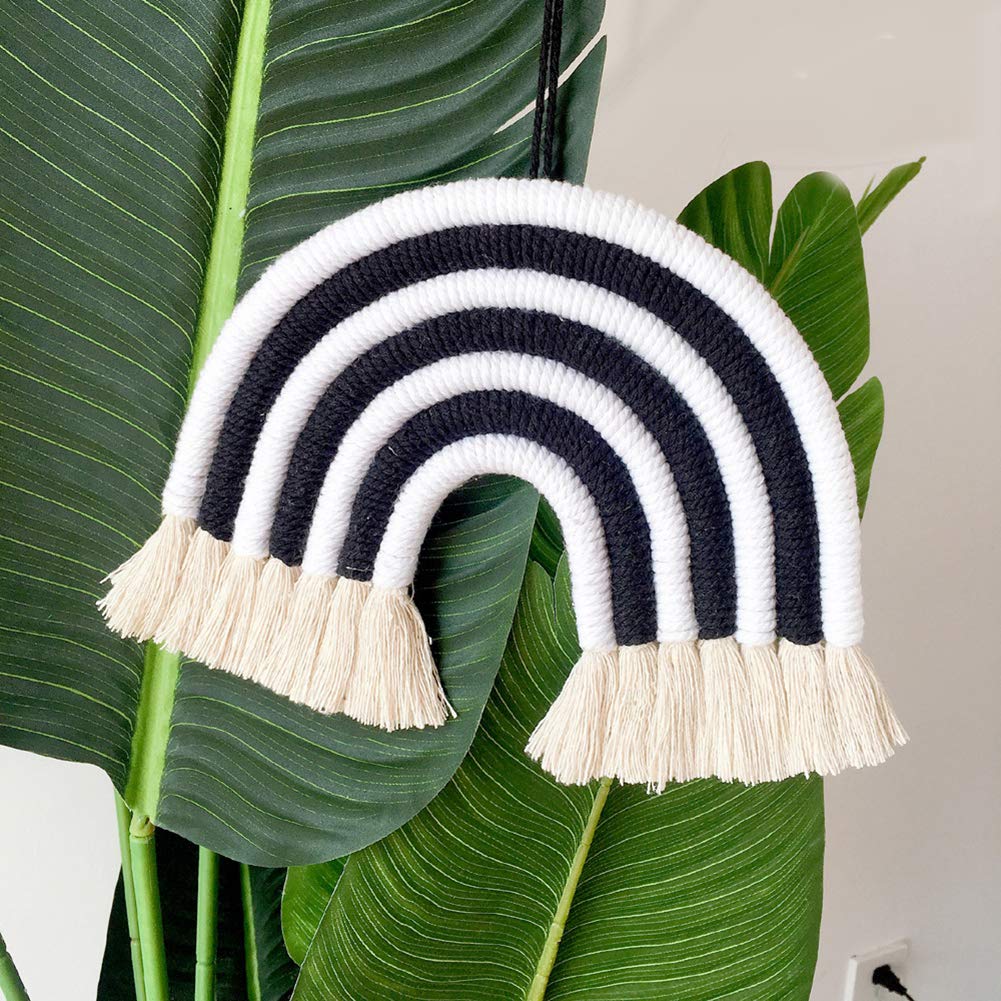 iKASUS Macrame Wall Hanging - Handwoven Rainbow Wall Decor for Nursery, Baby Room & Kids Playroom | Boho Chic Home Decoration for Apartments, Bedrooms & Living Rooms | Perfect for Nursery Themes, Gender Reveals & Boho Home Styling