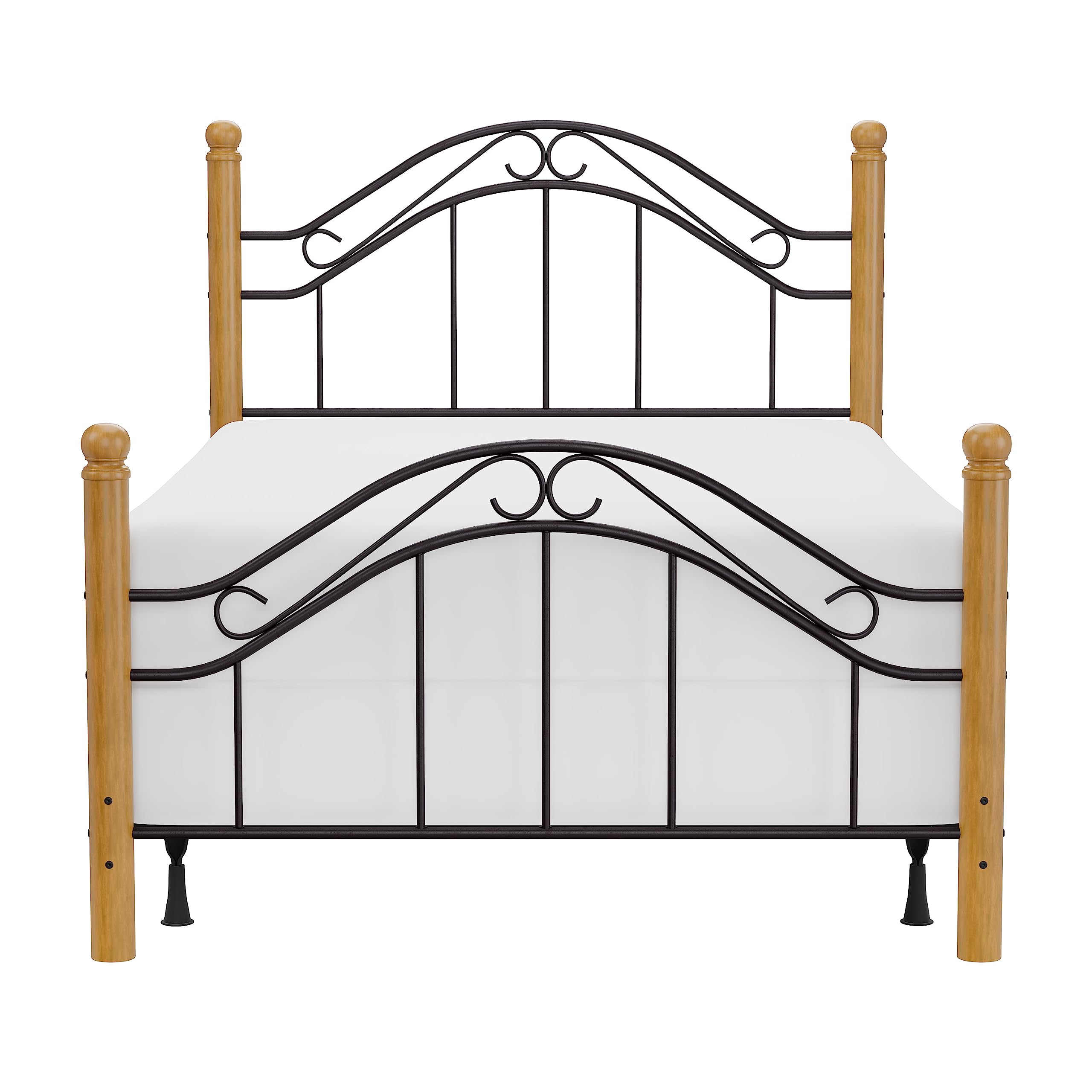 Hillsdale Furniture Winsloh Full Bed Frame Set in Medium Oak Finish - Perfect for Modern Bedroom Decor & Guest Room Setup