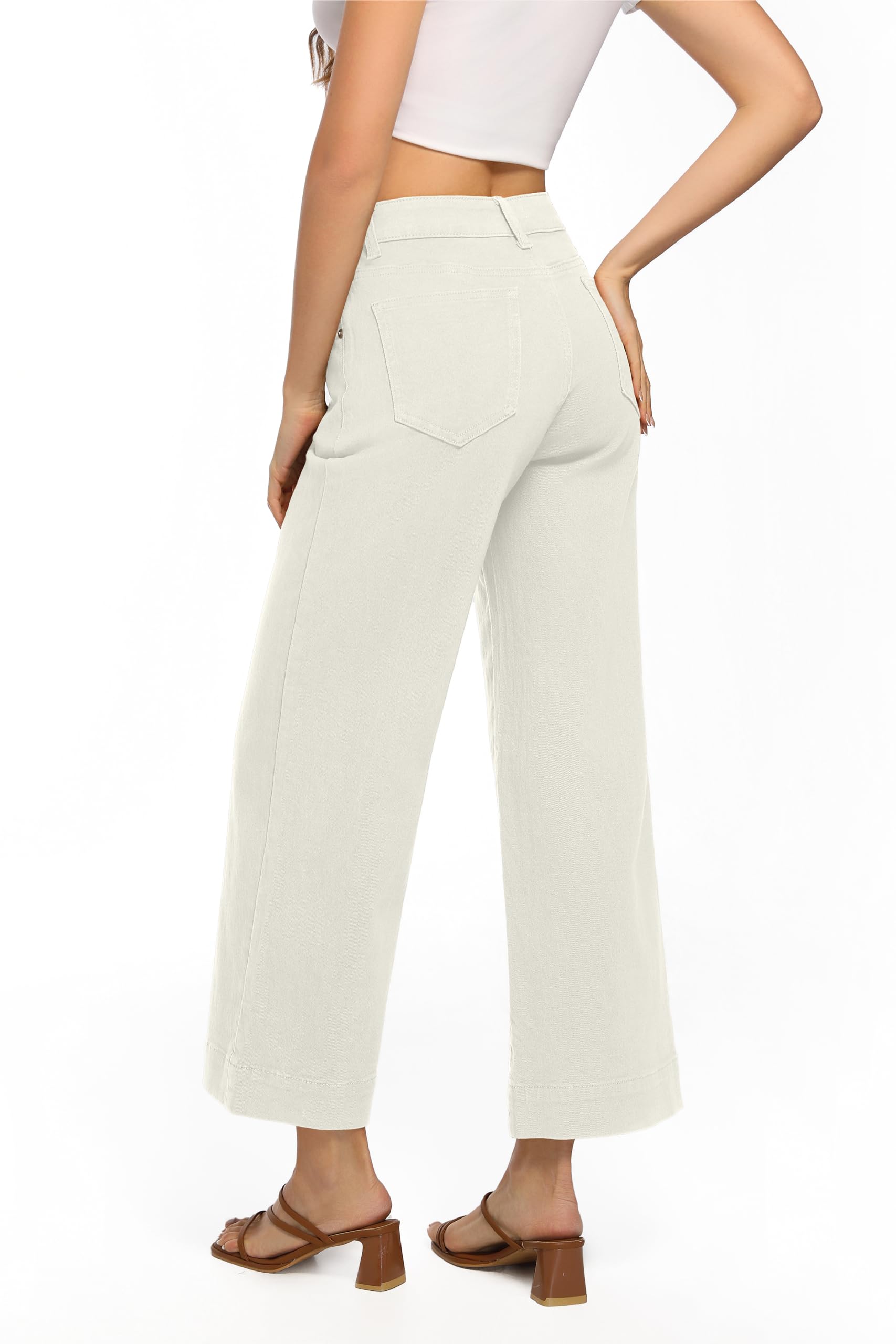 Women's High Waisted Stretchy Jeans - Wide Leg, Baggy, Loose Fit Trendy Denim Pants for Casual Wear & Street Style Outfits