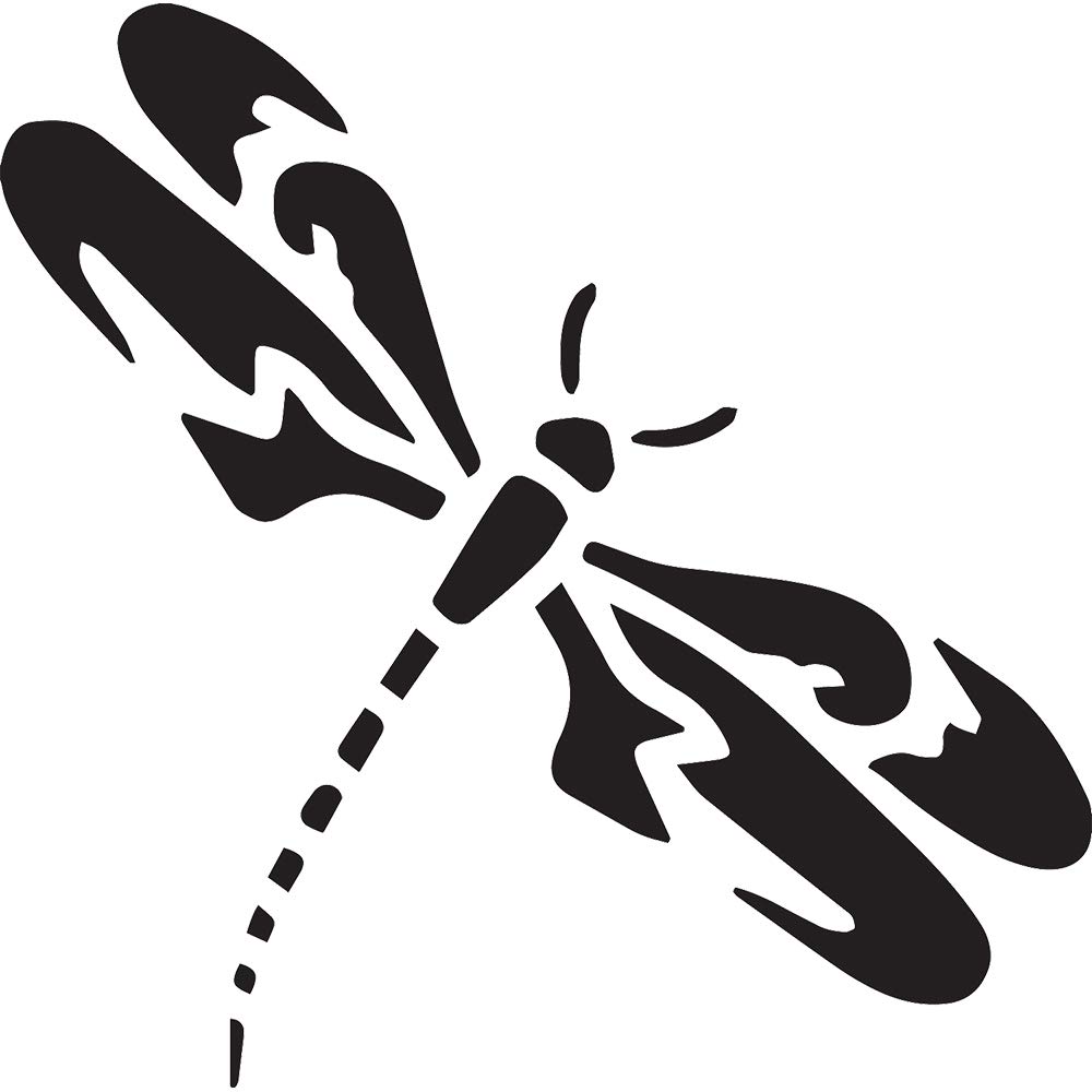 Premium Waterproof Vinyl Decal Stickers (Set of 2) - Dragonfly Design for Laptop, Phone, Helmet, Car, Mug & Wall Decor | Durable Adhesive for Indoor & Outdoor Use