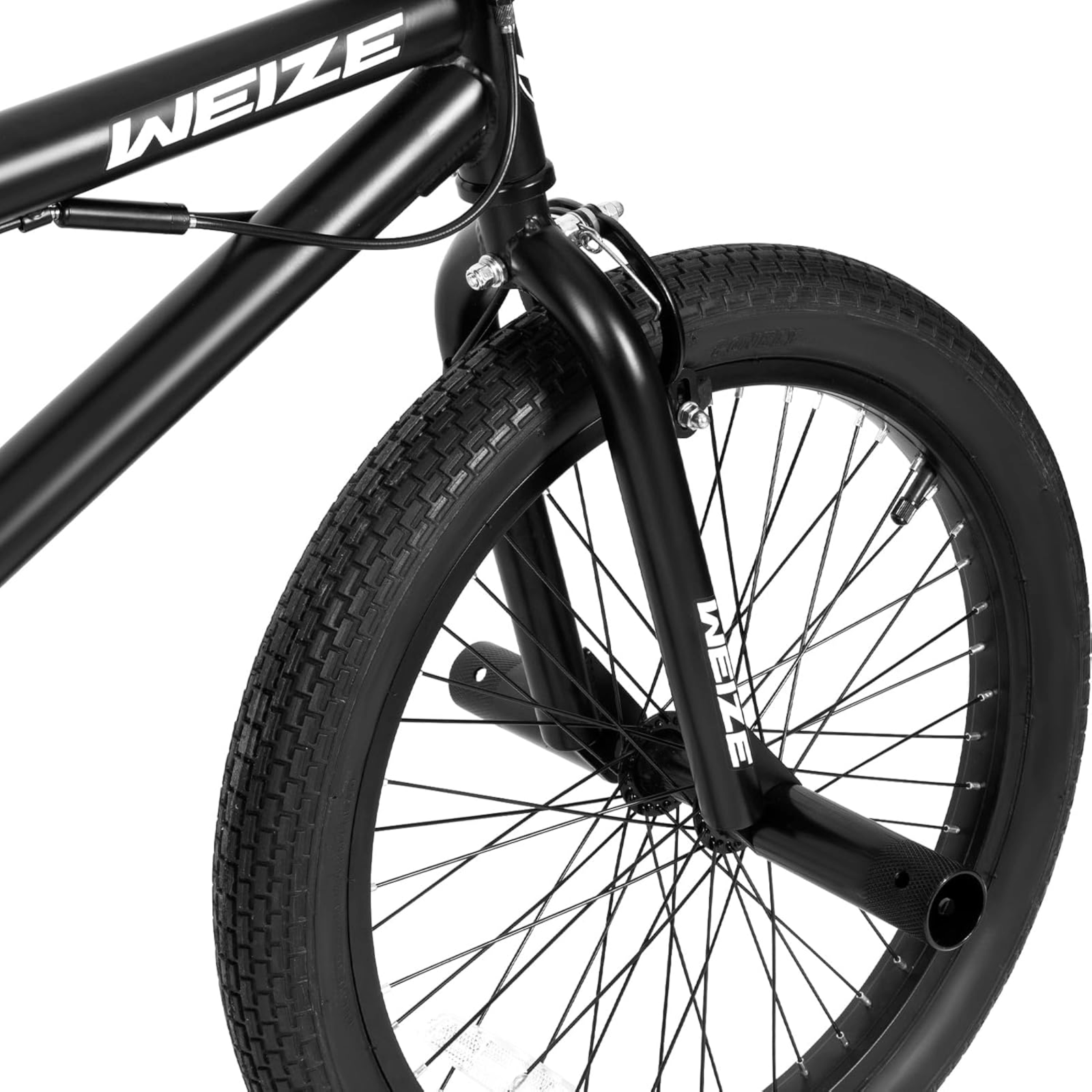 WEIZE 20 Inch Freestyle BMX Bike for Kids & Adults - Hi-Ten Steel Frame, 360° Rotor, 4 Pegs Single Speed Trick Bicycle - Perfect for Beginners to Advanced Riders - Great for Street Riding, Skate Parks & BMX Stunts