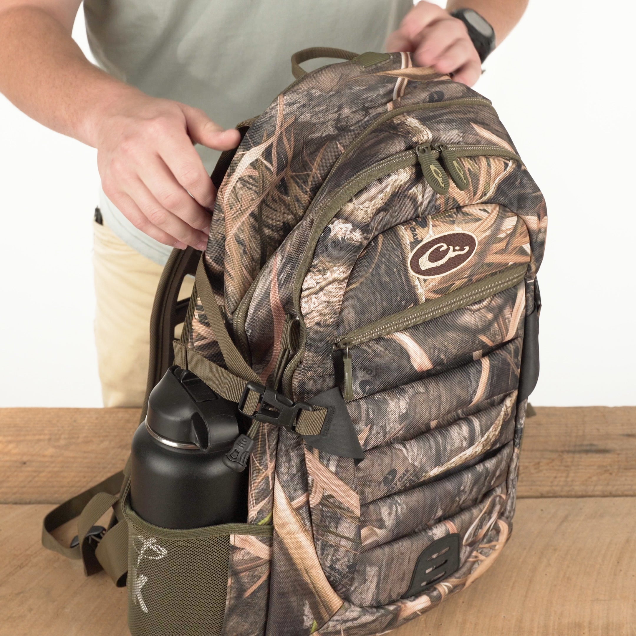 Camo Drake Daypack - Waterproof Hiking Backpack for Men & Women - Perfect for Outdoor Adventures, Camping, and Travel
