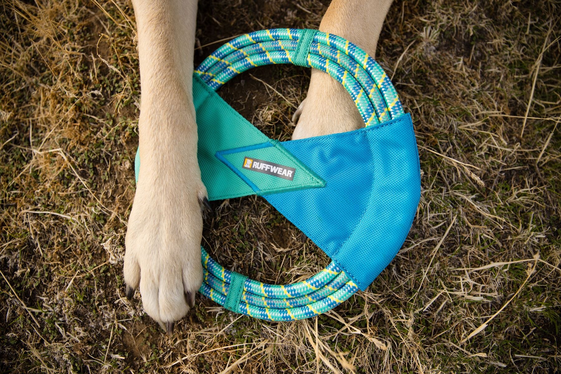 Ruffwear® Pacific Ring Dog Toy - Orange/Yellow Chew-Resistant Fetch & Tug Toy for Active Dogs - Perfect for Outdoor Play, Training & Water Fun