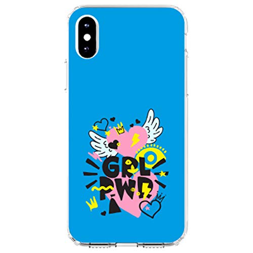 Girl Power - GRL PWR - Pink, Blue, Yellow On Clear Case