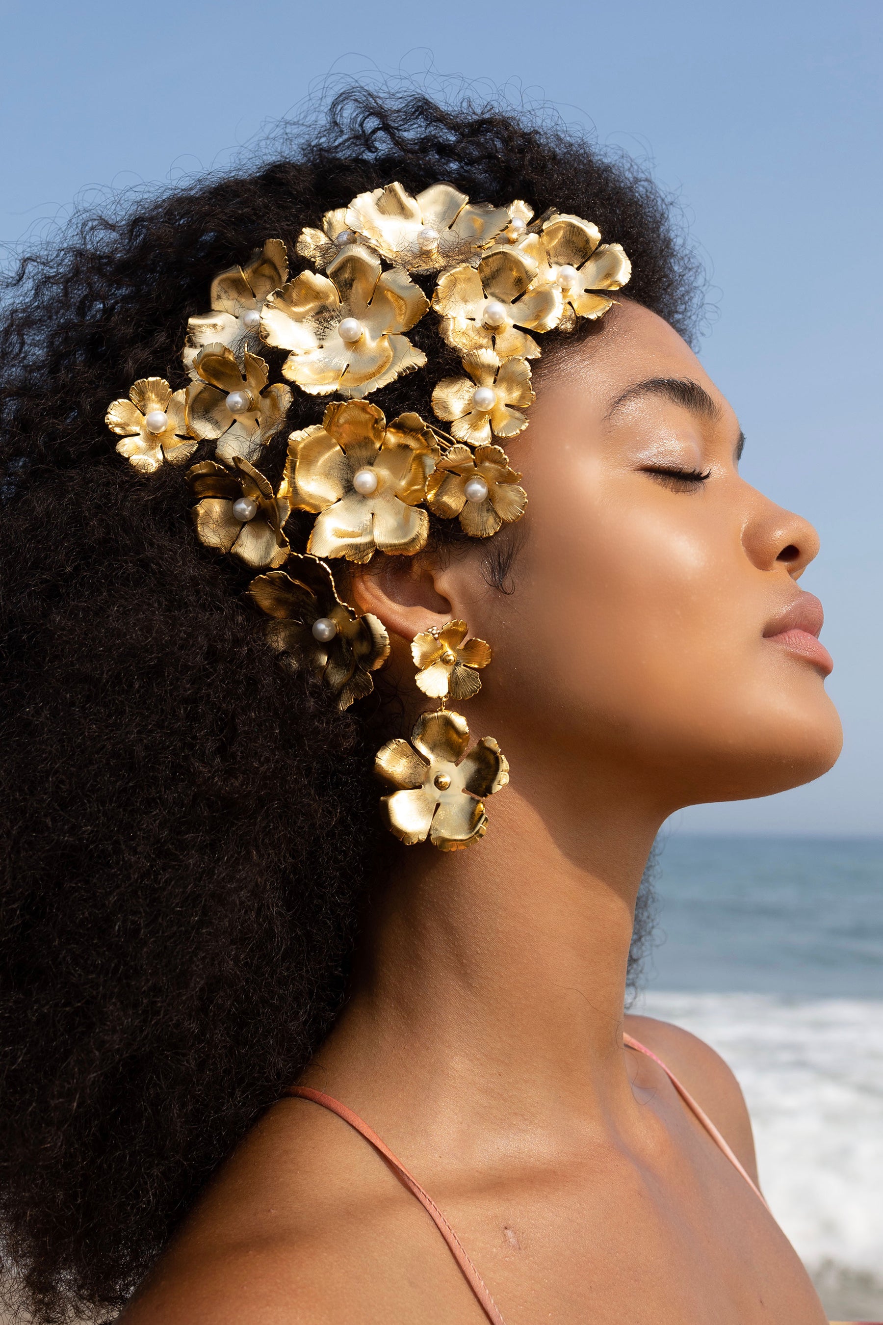 Eden Floral Earrings for Women - Elegant Handmade Flower Dangle Earrings - Perfect for Weddings, Parties & Everyday Wear