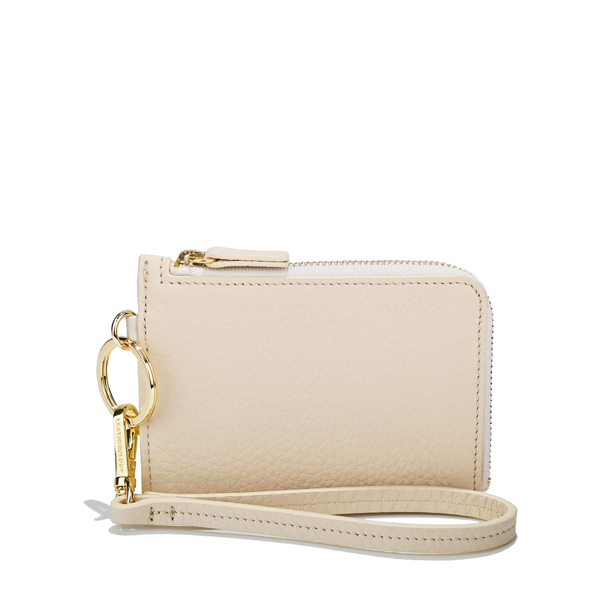 Devon Wristlet Handbag - Ivory & Sand Stripe Crossbody Clutch for Women | Perfect for Parties, Weddings & Evening Events