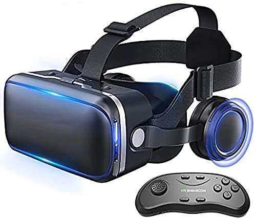 XSJK Virtual Reality VR Glasses for Gaming Console & Mobile - 3D Movie Headset with Remote Control - Perfect for Immersive Gaming & Home Theater Experience