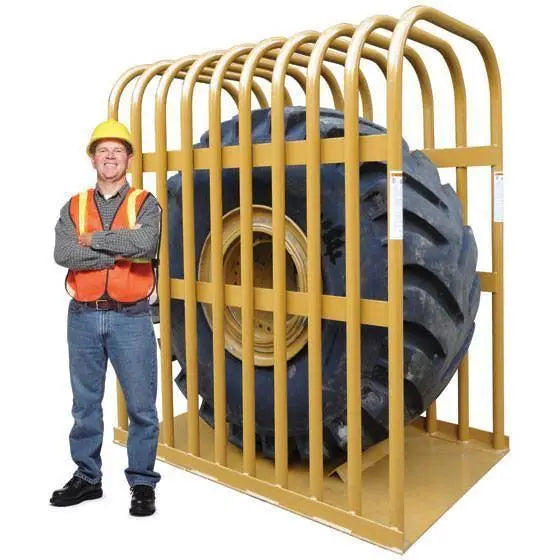Ken Tool Earthmover Tire Inflation Cage - Heavy Duty Safety Containment for Large Tractor & Construction Equipment Tires - Ideal for Mining, Agriculture & Industrial Use