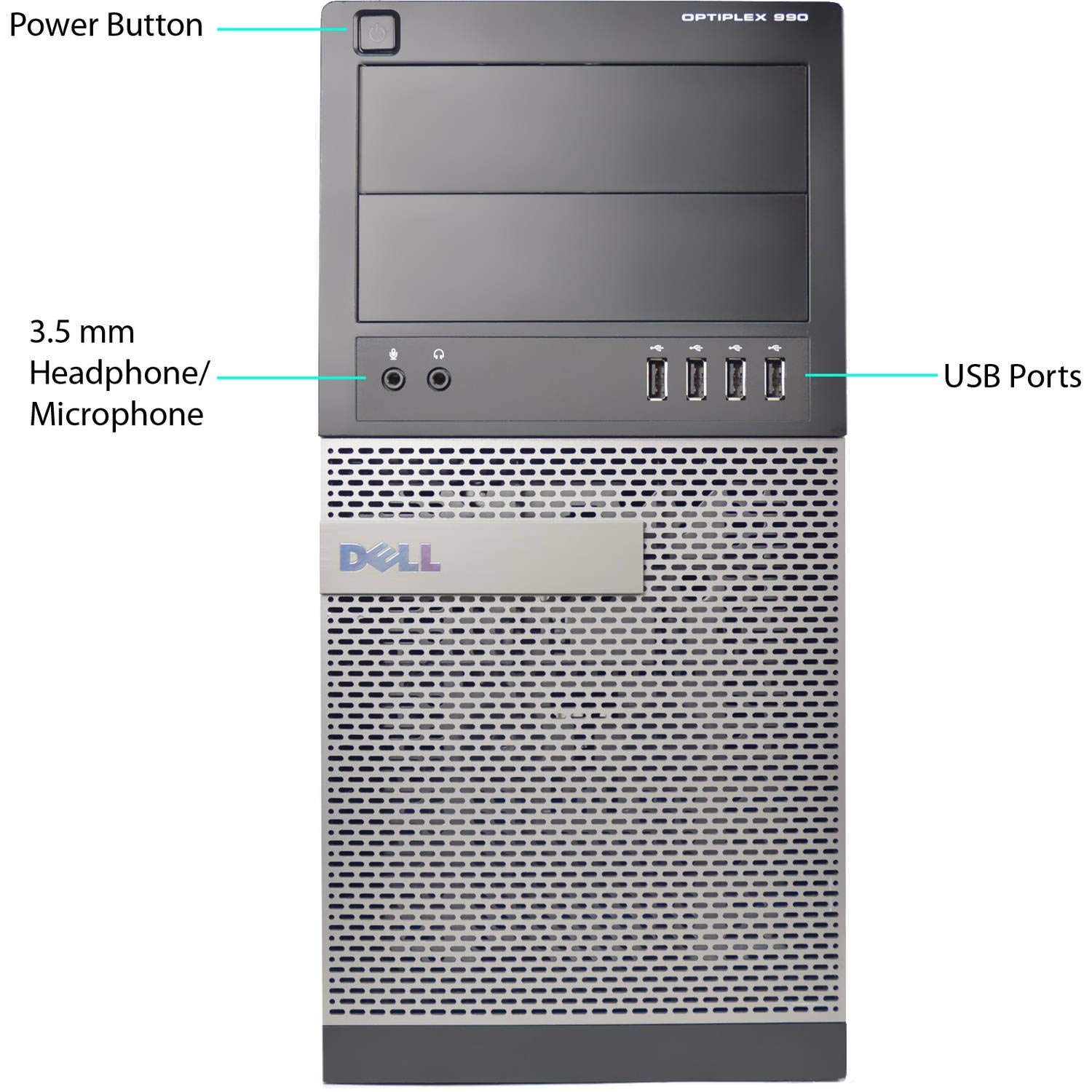 Refurbished Dell Optiplex 790 Business Desktop PC - Intel Core i5 Quad-Core 3.1GHz, 16GB RAM, 2TB HDD, Win 10 Pro, WiFi, DVD, Keyboard & Mouse Included - Perfect for Home Office, Small Business & Remote Work