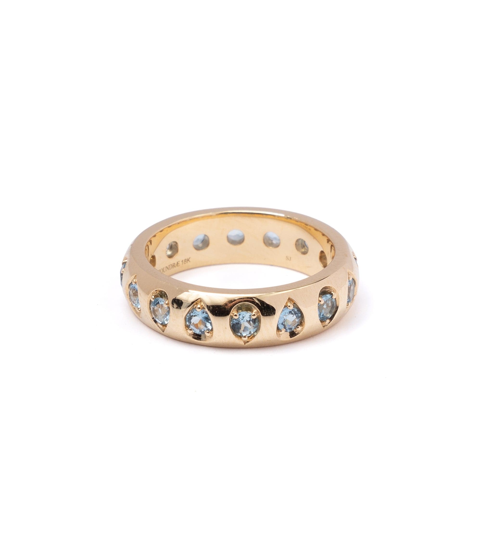 Forever & Always Aquamarine Gemstone Band - Elegant Couple Rings for Anniversaries, Weddings & Romantic Gifts