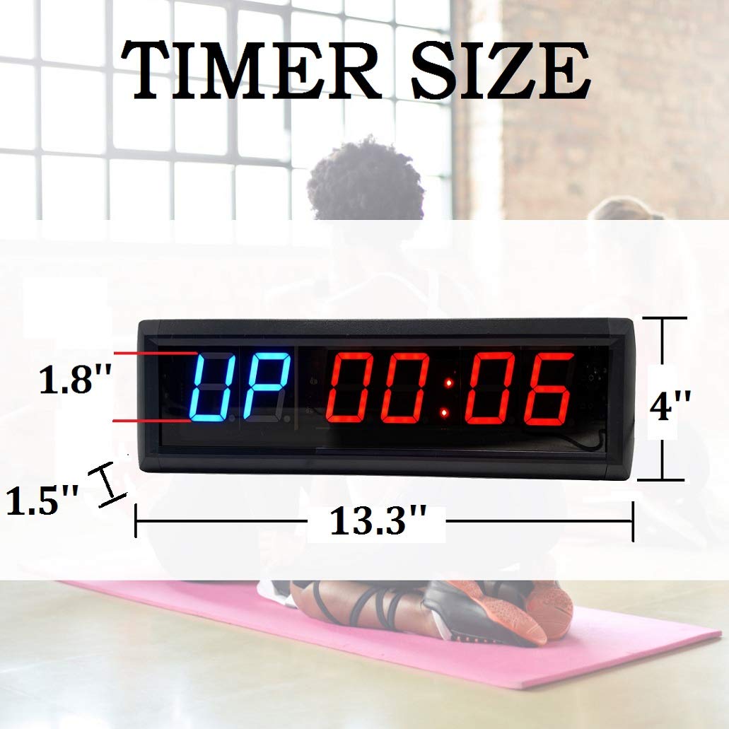 GYMLED Interval Timer with Remote - 1.8
