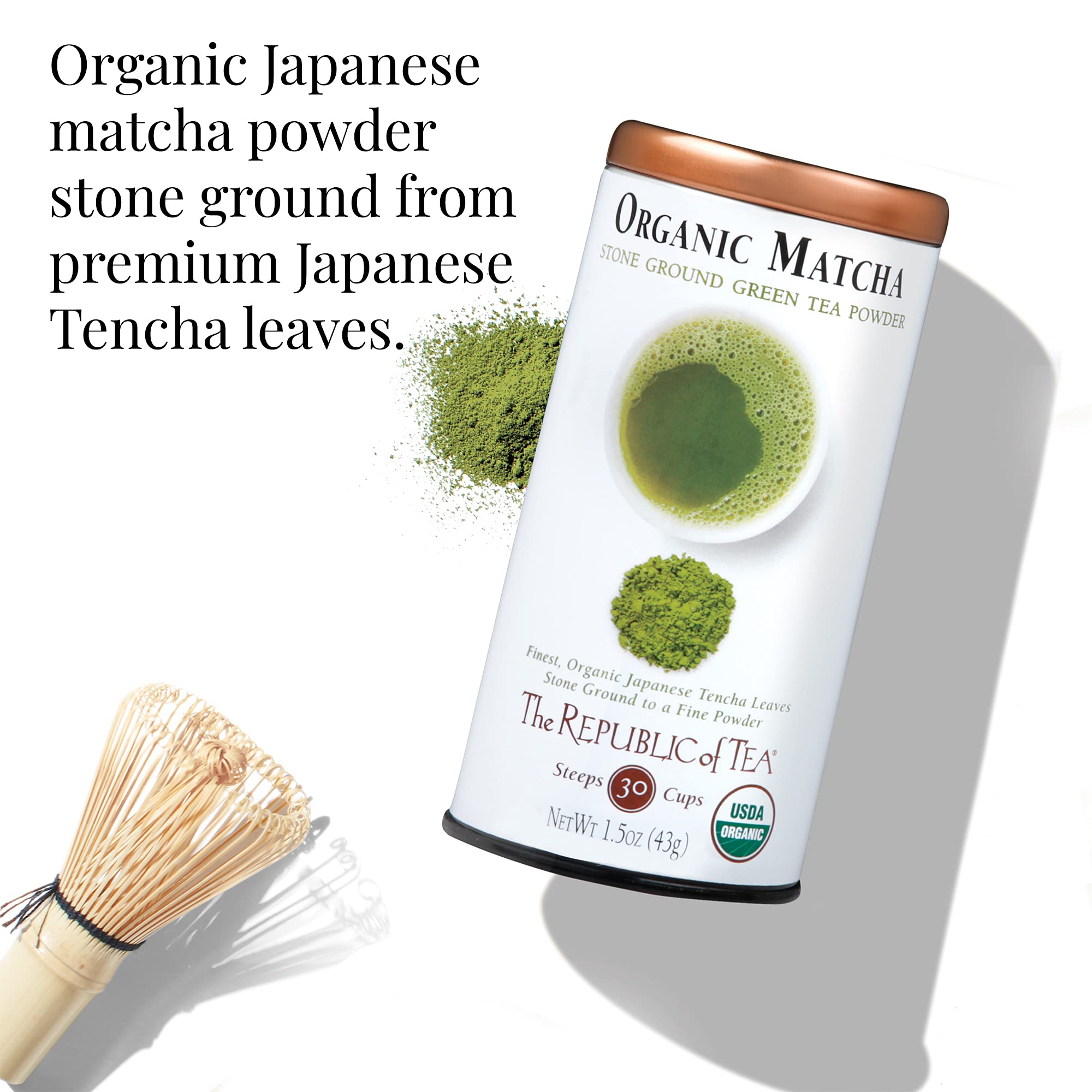 Organic Japanese Matcha Green Tea Powder - Full-Leaf Premium Quality, 16 Oz Resealable Bag (Makes 200 Cups) | Authentic Ceremonial Grade, Antioxidant-Rich | Perfect for Lattes, Smoothies & Baking