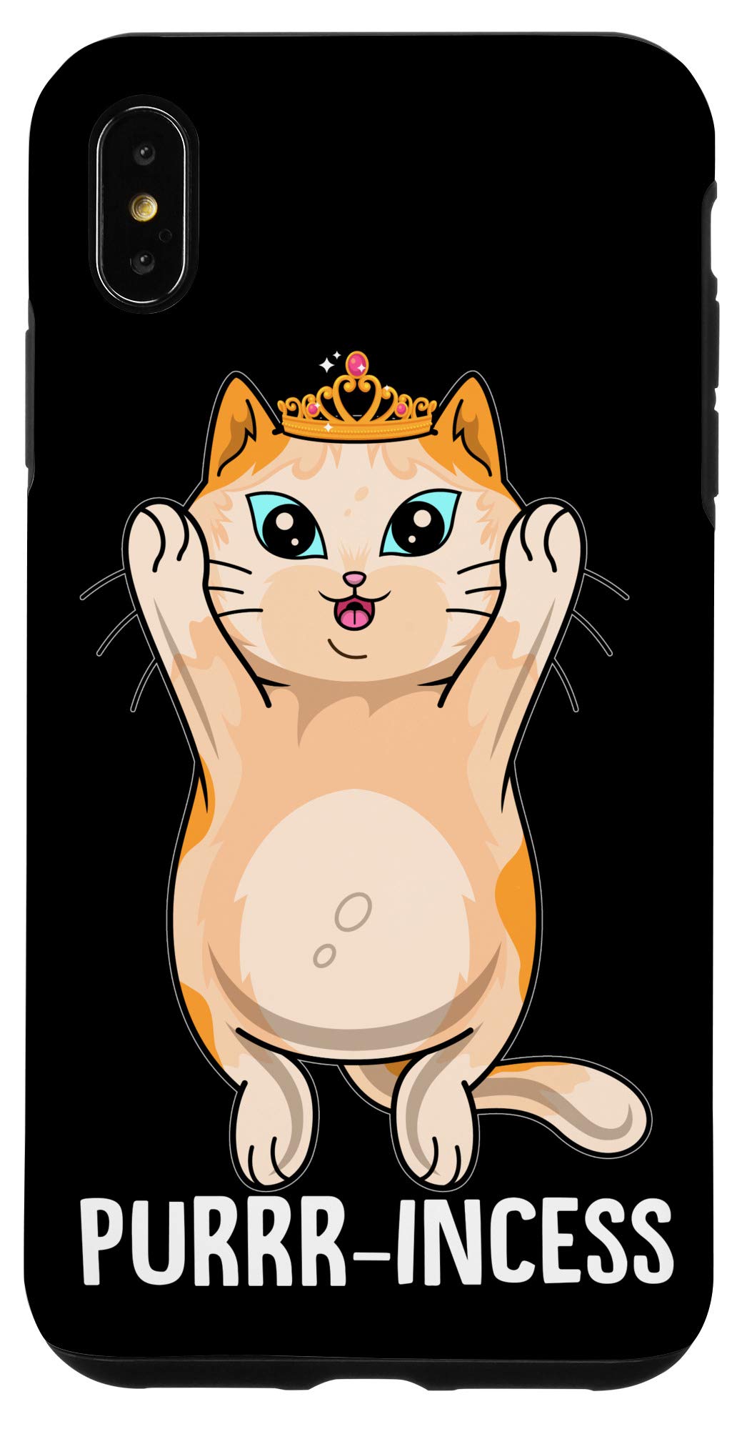 iPhone XS Max Cute Cat Case - I Purr Cat Lover Phone Cover for Women & Girls - Kitty Princess Protective Case for iPhone XS Max (Perfect Gift for Cat Lovers, Daily Use & Travel)
