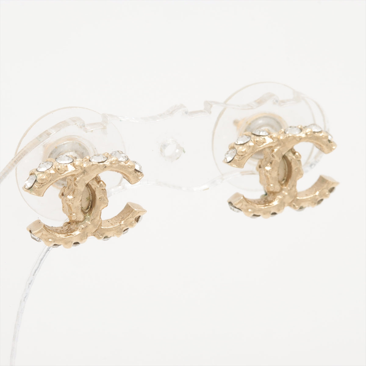 Chanel CC Logo Small Gold Plated Earrings - Fashion Costume Jewelry for Women - Perfect for Parties, Weddings & Everyday Wear