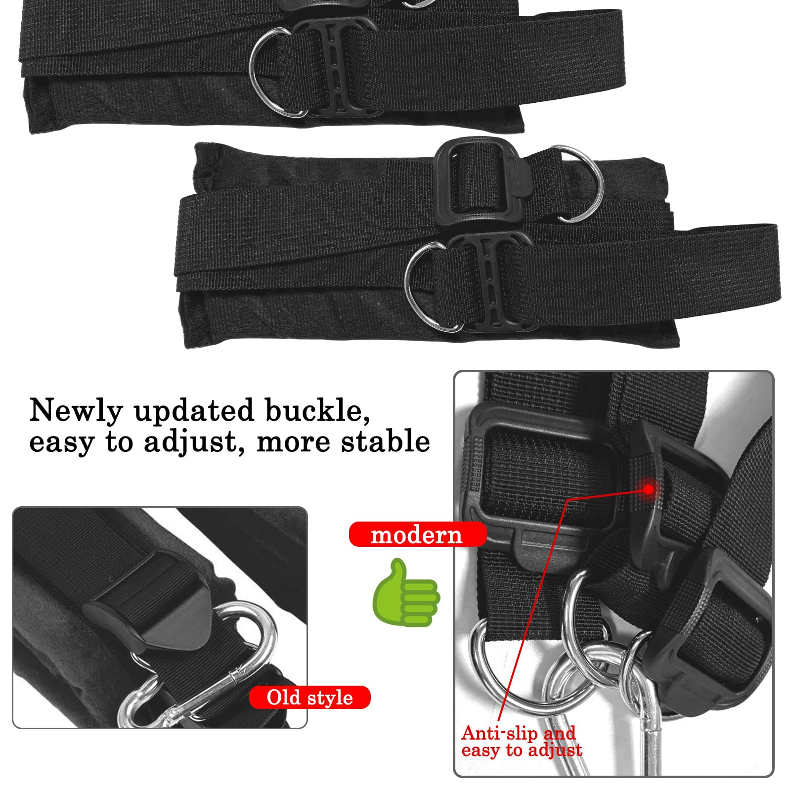 Premium Ceiling-Mounted Sex Swing for Couples - Extra Wide Padded BDSM Swing Set with 5 Accessories (Handcuffs, Whip, Blindfold) - Heavy Duty Sex Furniture Supports Up to 150kg - Perfect for Spicing Up Your Bedroom & BDSM Play