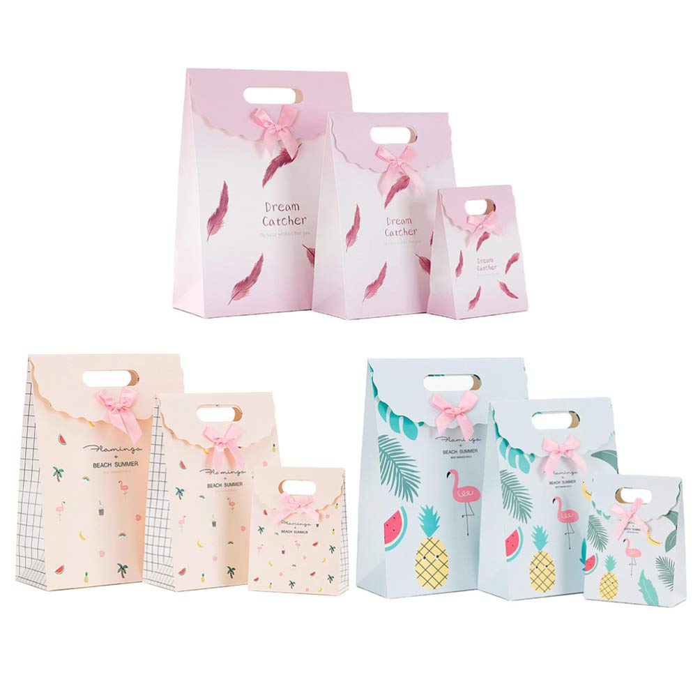18pcs Decorative Paper Gift Bags for Candy, Snacks & Party Favors - Perfect for Kids Birthday, Baby Shower, Wedding & Special Events | Eco-Friendly Treat Bags for Party Supplies & Gift Packaging