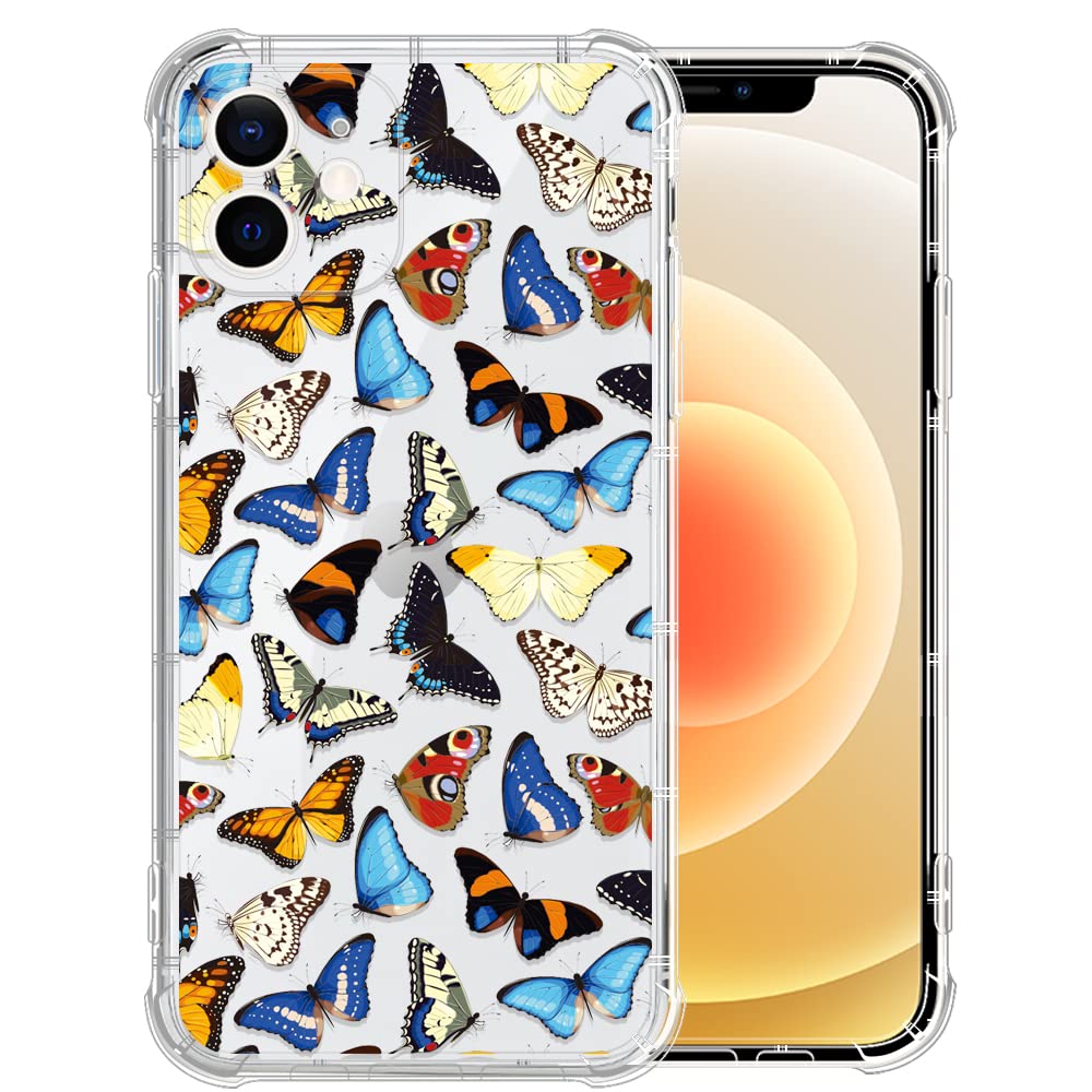 Butterfly Design iPhone 11 Case for Women - Shockproof Clear Soft TPU Protective Cover for iPhone 11 (6.1 Inch) - Perfect for Everyday Use, Work & Travel