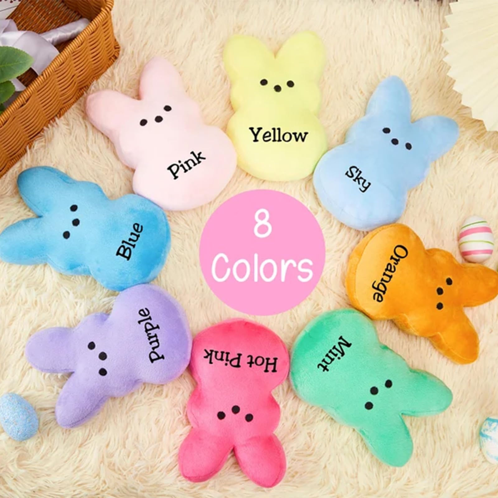 Custom 5.85in Personalized Easter Bunny Plush Toy - Soft Stuffed Animal Gift for Kids, Easter Basket Filler, Spring Decorations (Great for Easter Gifts, Nursery Decor & Birthday Presents)