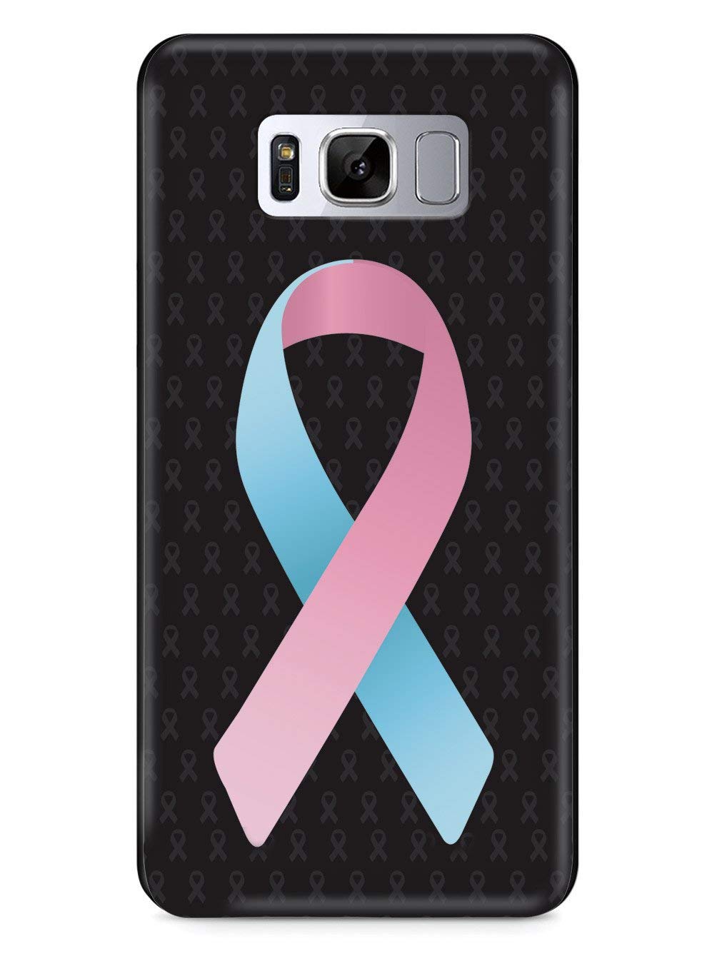 Inspired Cases - Samsung Galaxy S9 Case with 3D Textured Design - Protective Phone Cover in Light Pink & Light Blue Awareness Ribbon Pattern - Shockproof & Anti-Scratch - Perfect for Daily Use, Work, and Travel