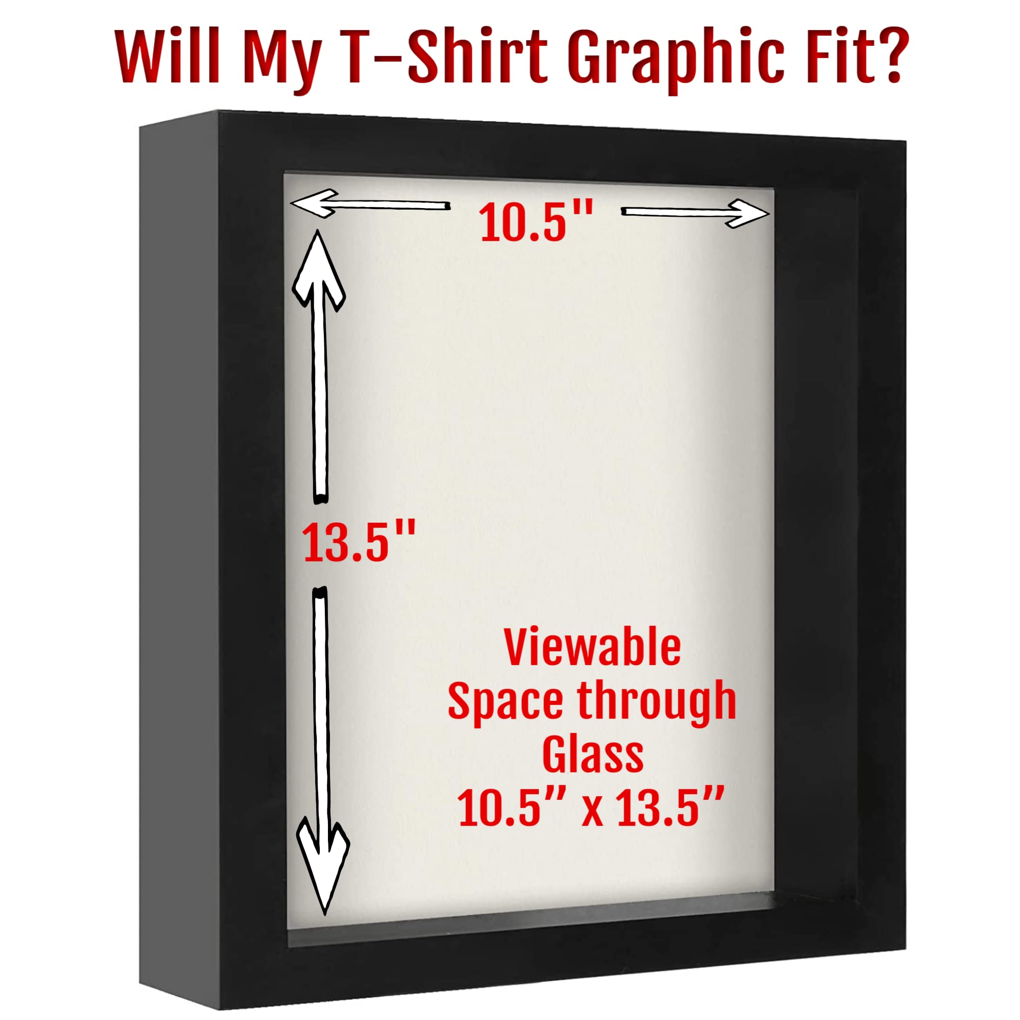 2 Pack Original T-Shirt Display Frame with Real Glass - 11x14 Inches Black Shadow Box for Concert, Sports Jersey & Memorabilia Display - Perfect for Wall Mounting and Home Decor
