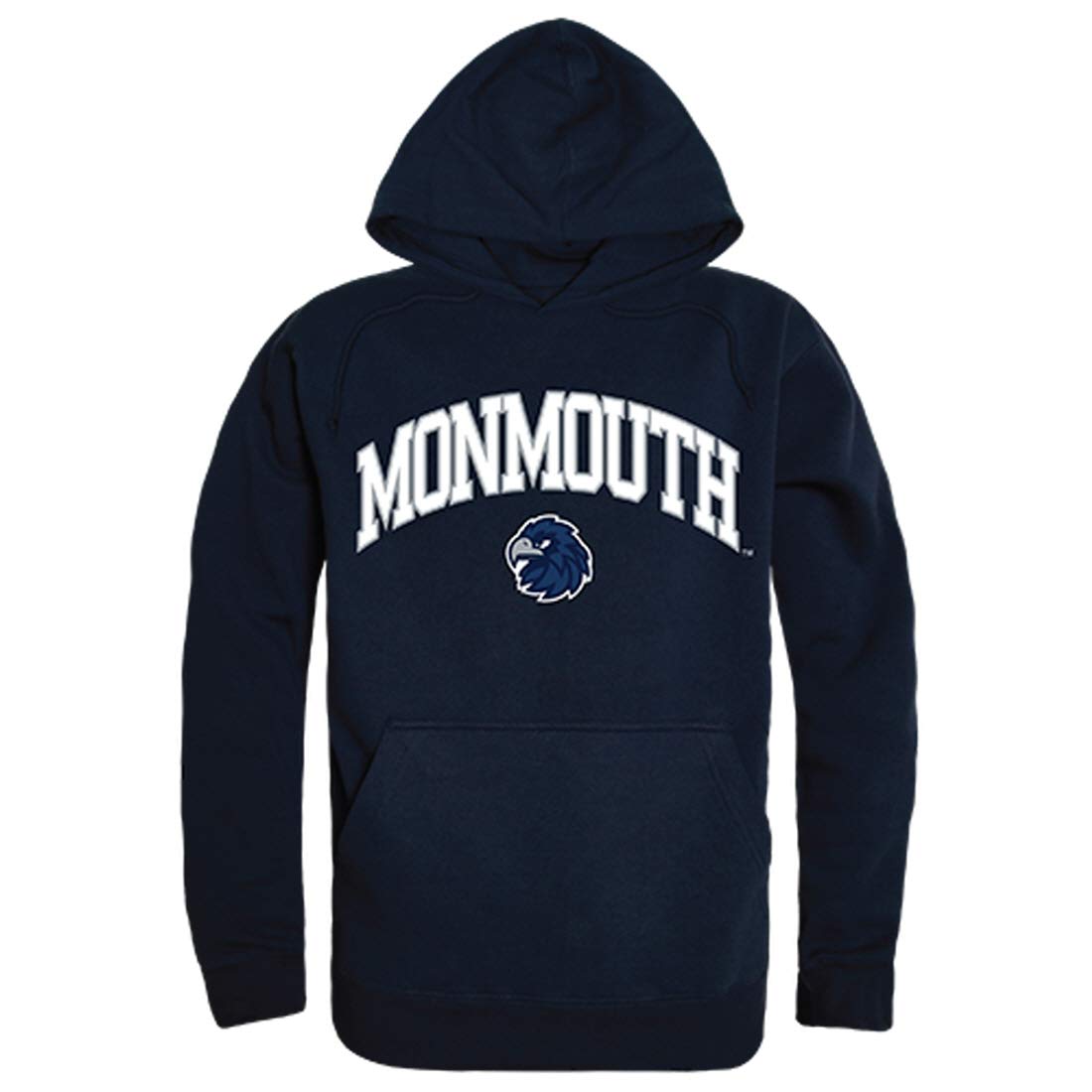 W Republic Monmouth Hawks Campus Fleece Hoodie Sweatshirt - Navy Blue Medium Size - Cozy College Apparel for Game Day & Campus Life