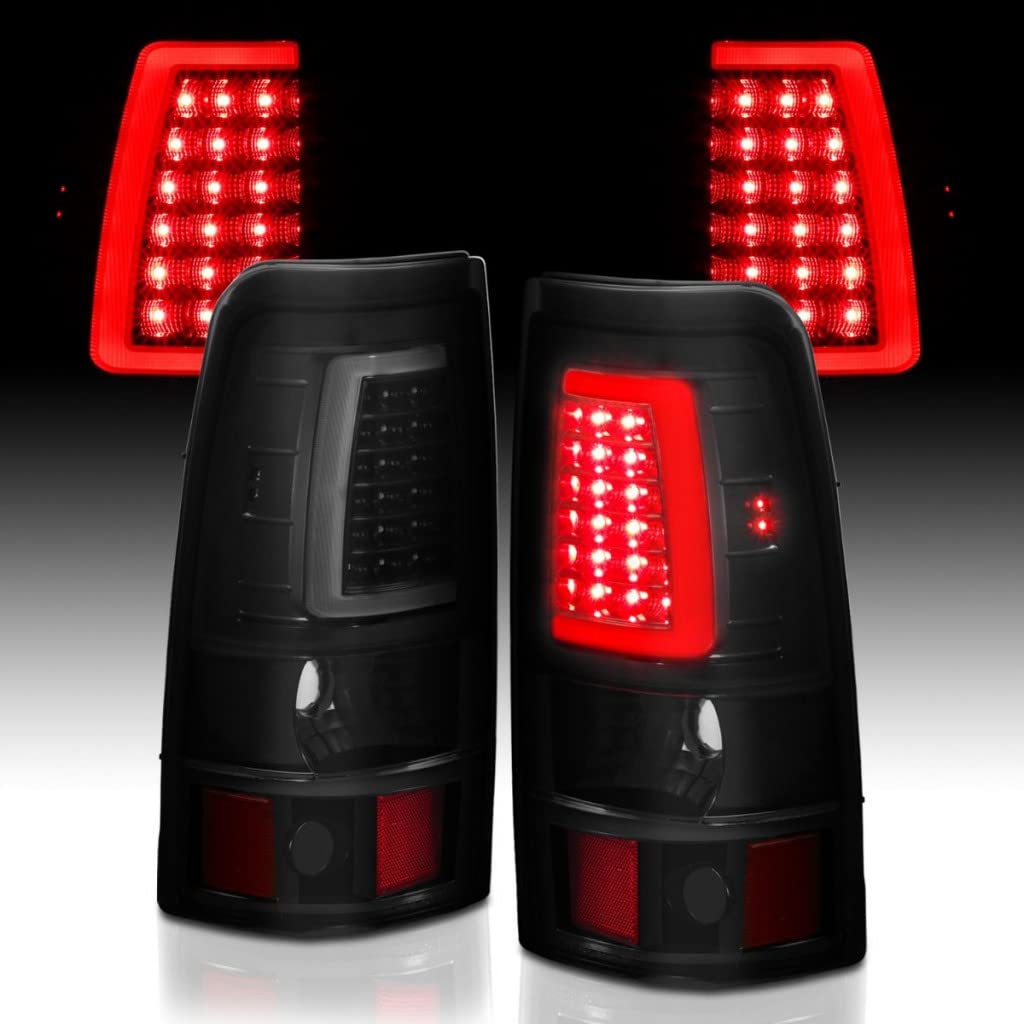 ANZO LED Tail Lights for Chevy Silverado 2500 HD 2003-2006 | Black Plank Style | Part #311334 | Upgrade Your Truck's Rear Lighting for Better Visibility & Style