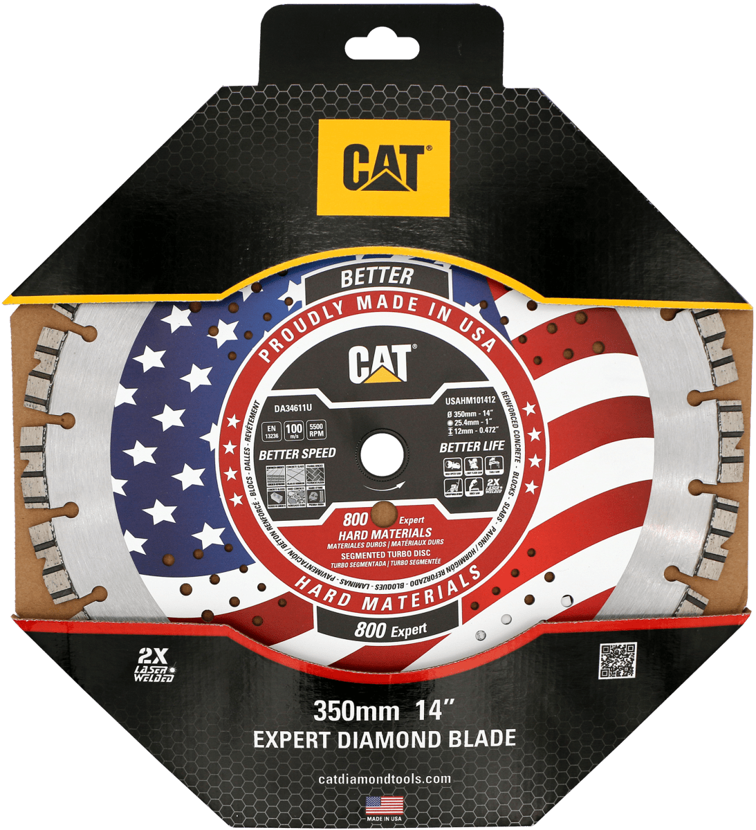 Caterpillar 800 Expert Diamond Blade for Cutting Hard Materials - Free Shipping | Perfect for Concrete, Brick, and Stone Cutting Projects